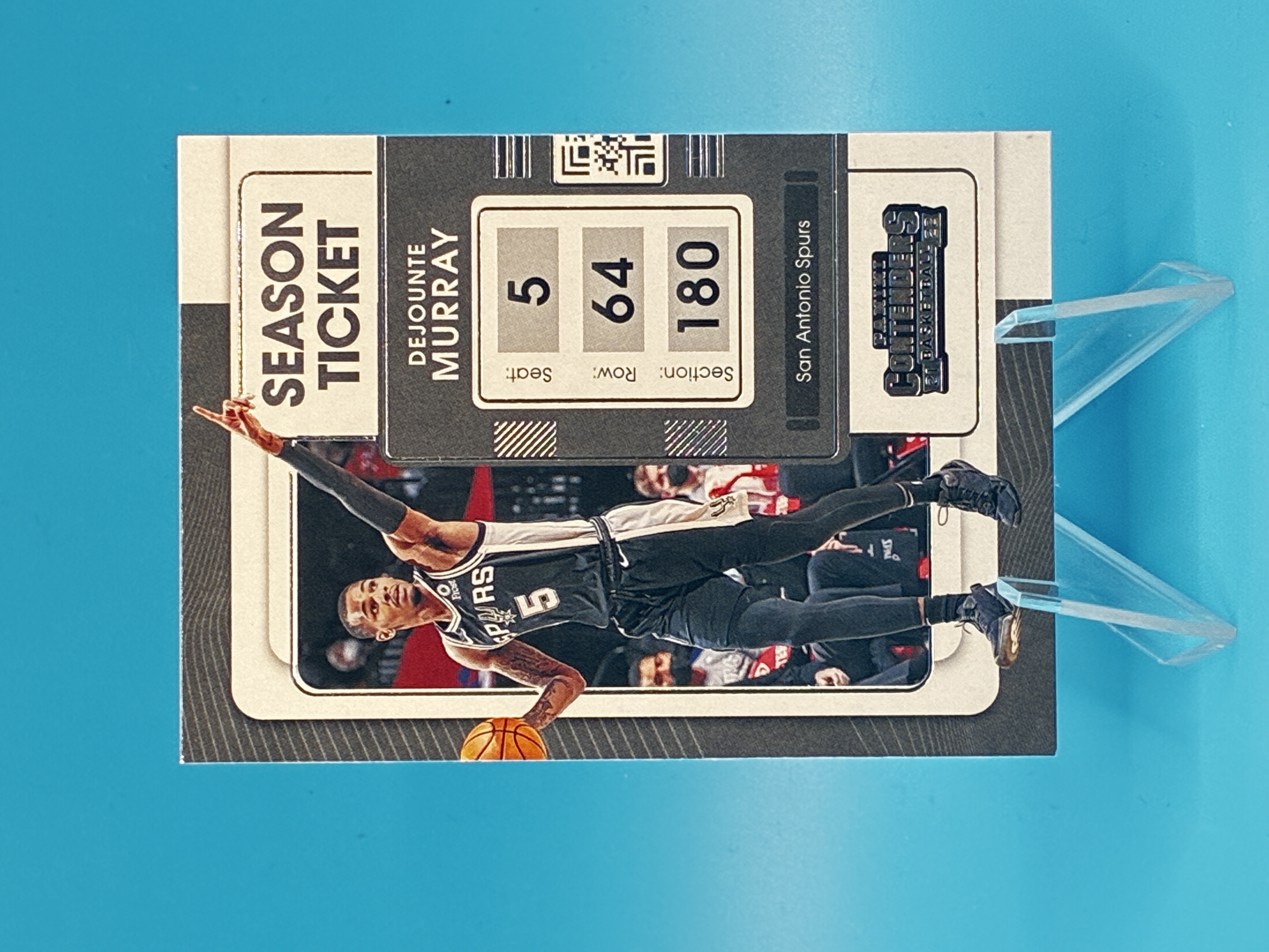 2021/2022 Panini Contenders Basketball DeJounte Murray Season Ticket #89 San Antonio Spurs – Vorderseite