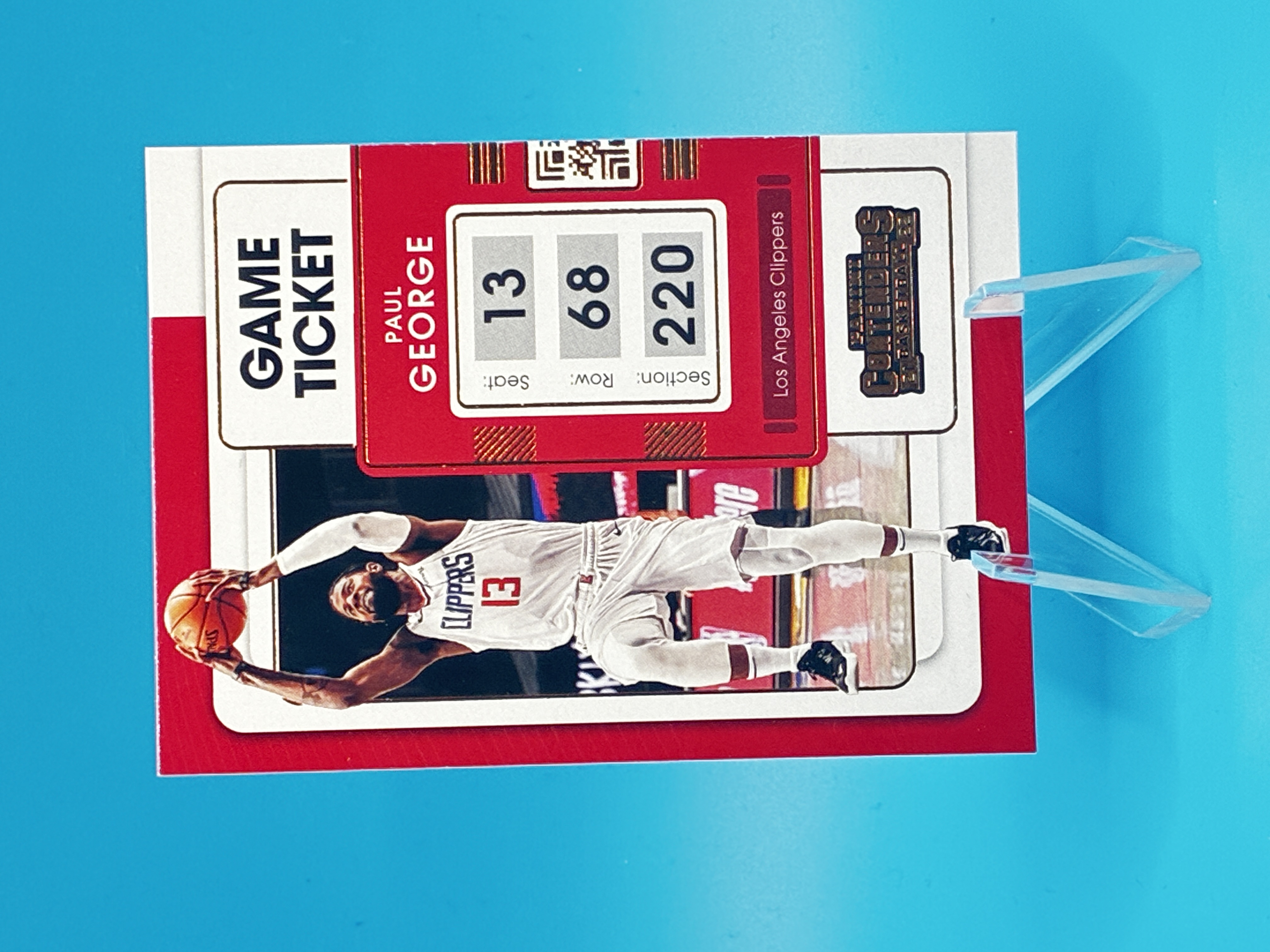 2021/2022 Panini Contenders Basketball Paul George Game Ticket #32 Los Angeles Clippers – Vorderseite