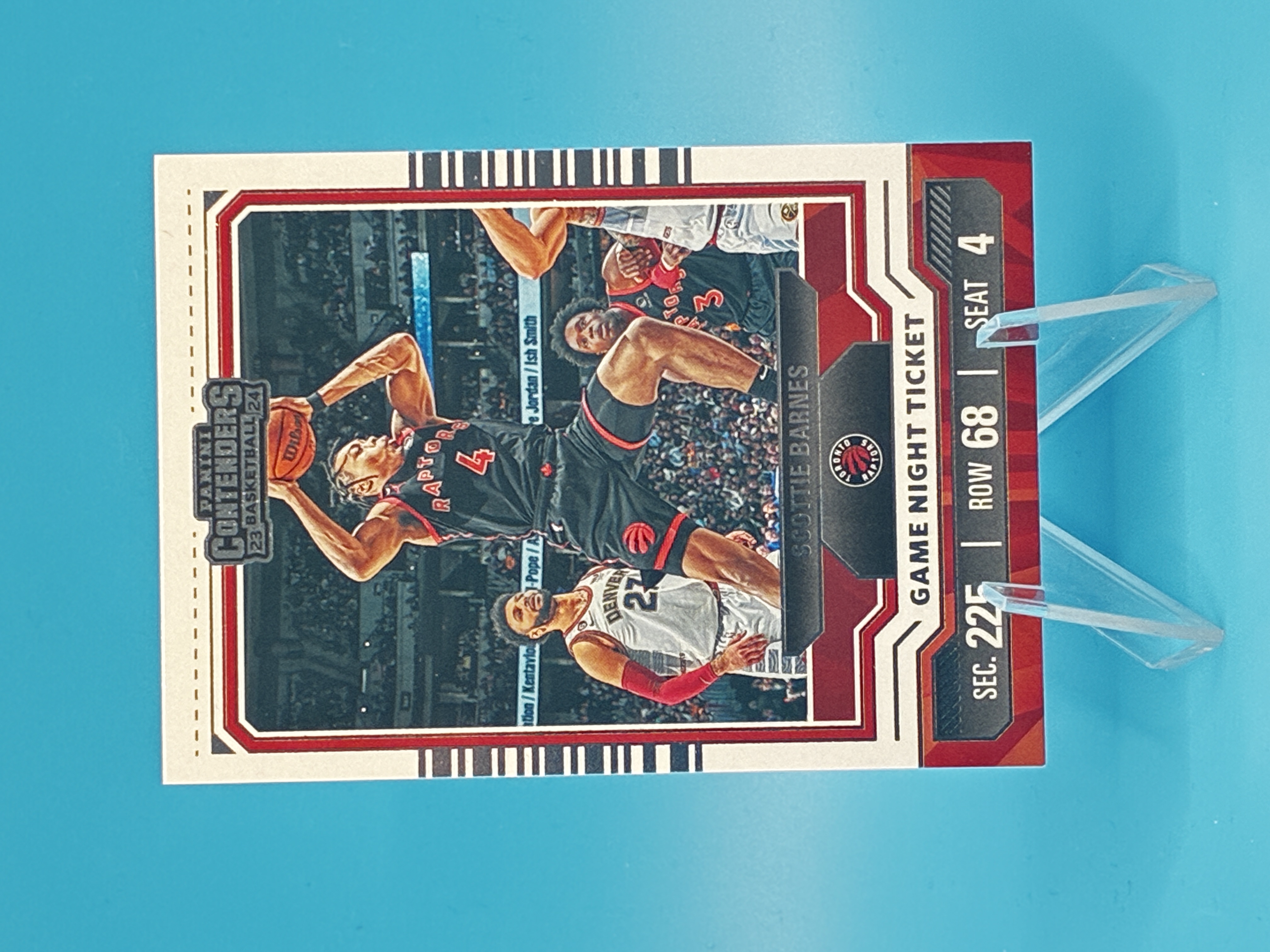 2023/2024 Panini Contenders Scottie Barnes Game Night Ticket #9 Toronto Raptors – Vorderseite