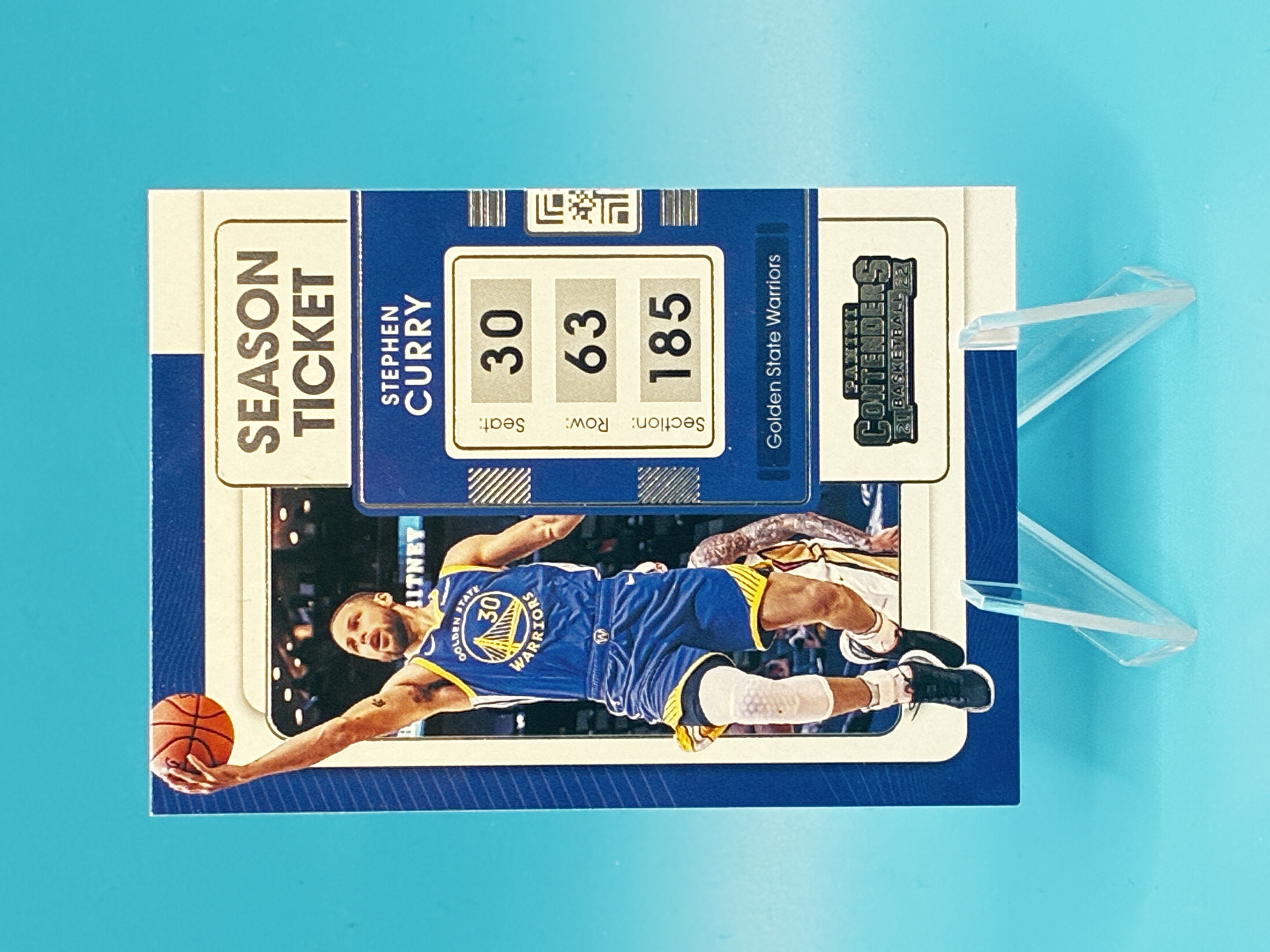 2021/2022 Panini Contenders Stephen Curry Season Ticket #10 Golden State Warriors – Vorderseite