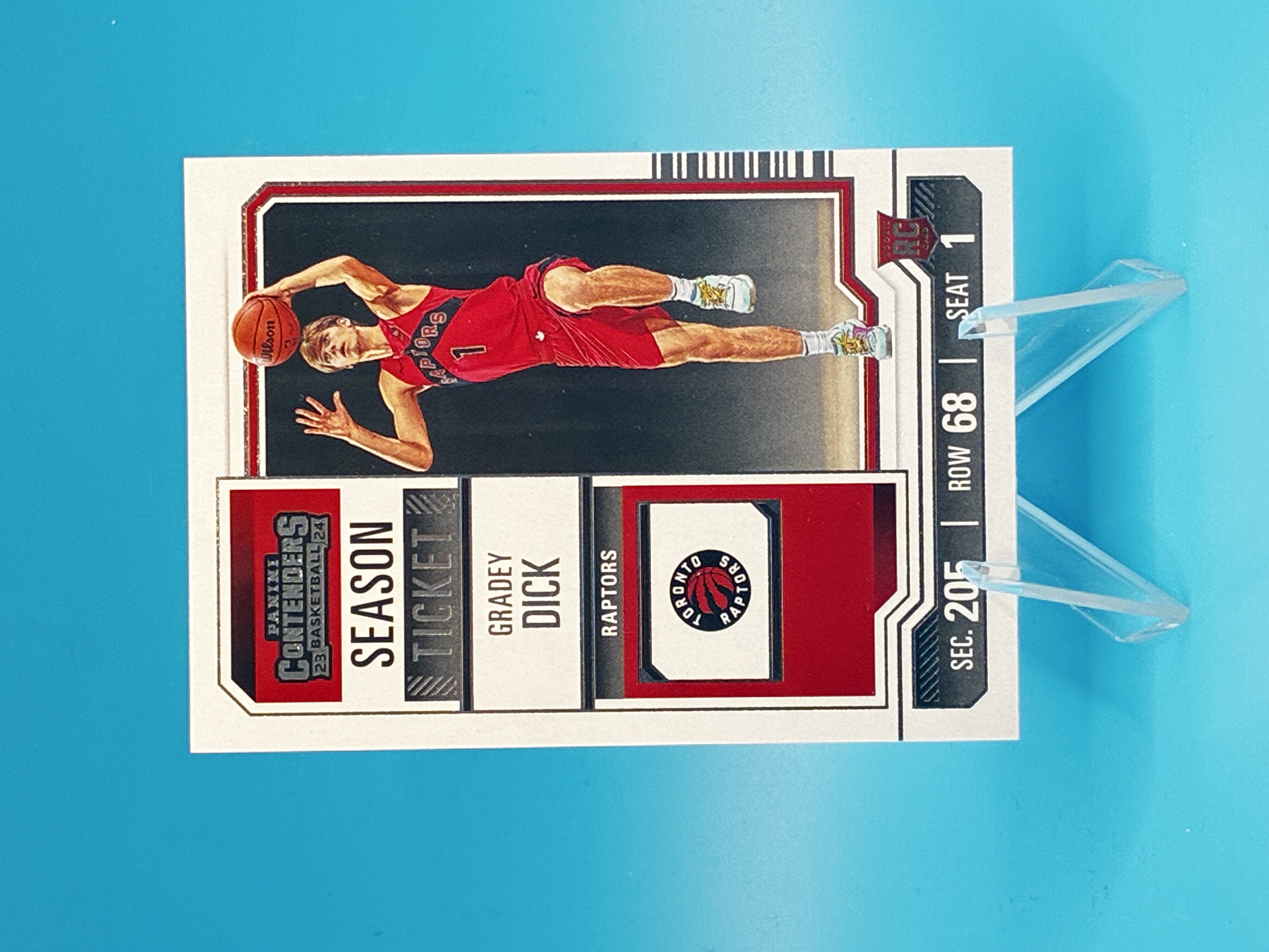 2023/2024 Panini Contenders Gradey Dick Season Ticket #71 Toronto Raptors – Vorderseite