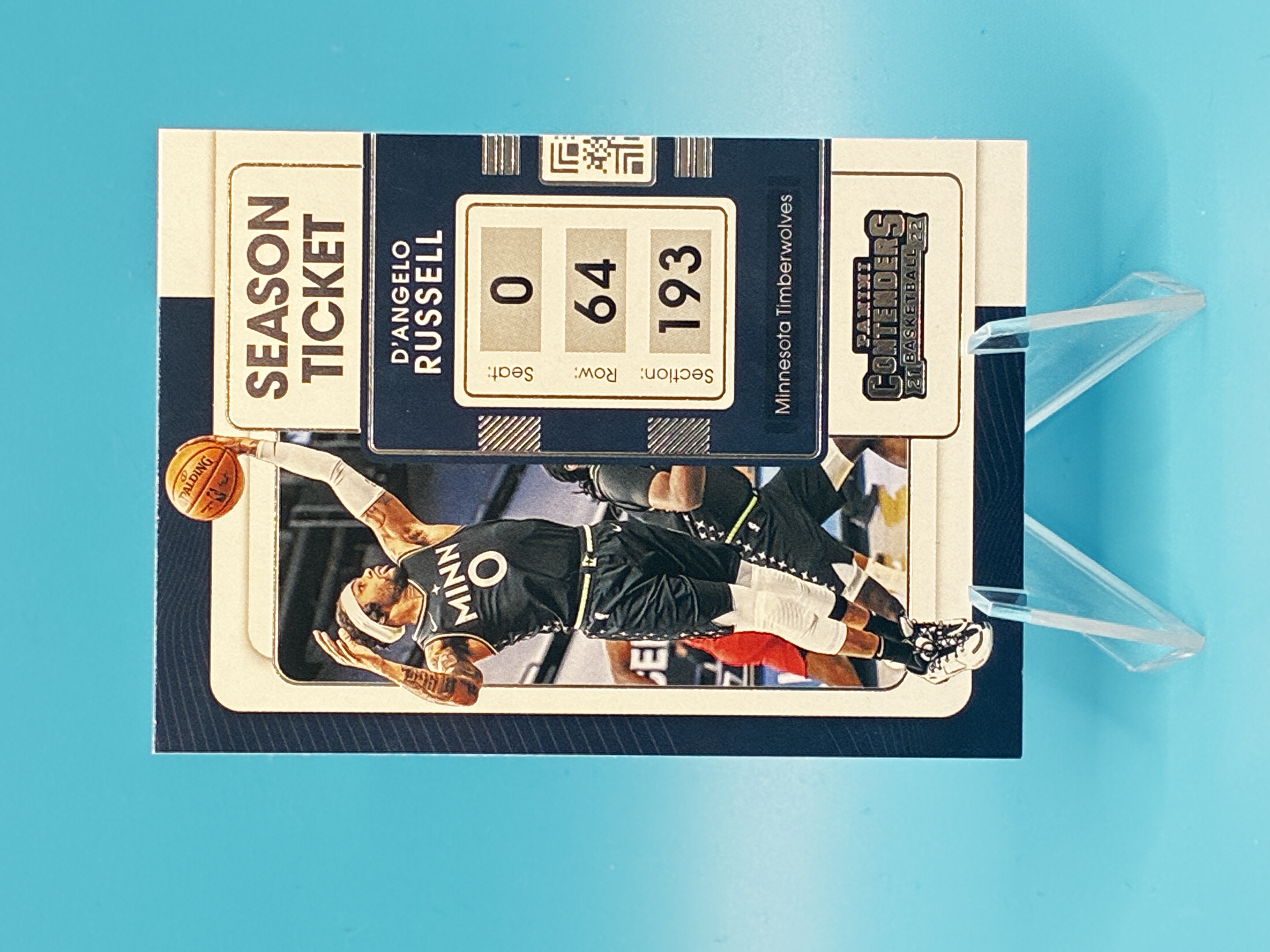 2021/2022 Panini Contenders Basketball D’Angelo Russell Season Ticket #93 Minnesota Timberwolves – Vorderseite
