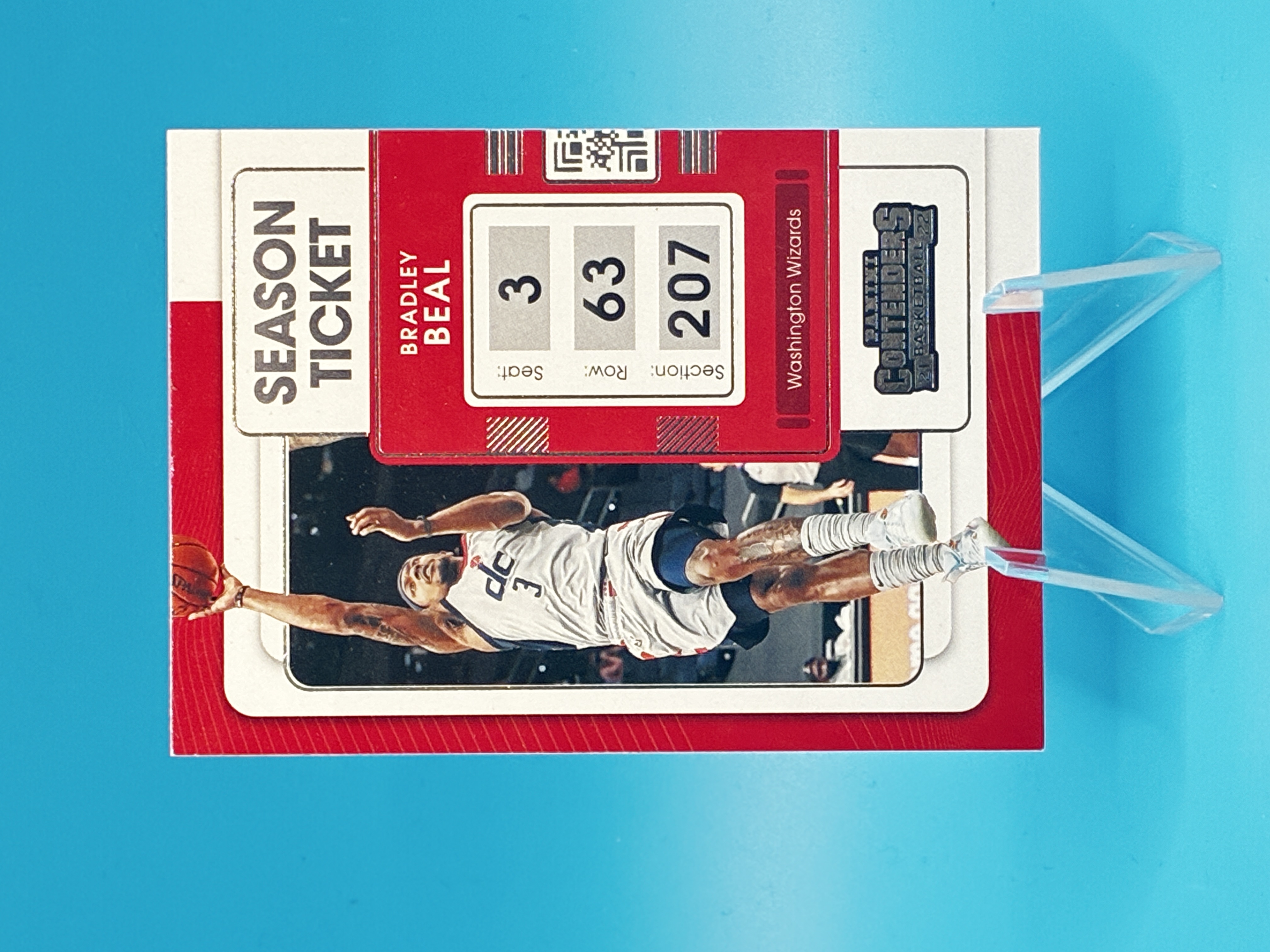 2021/2022 Panini Contenders Basketball Bradley Beal Season Ticket #71 Washington Wizards – Vorderseite