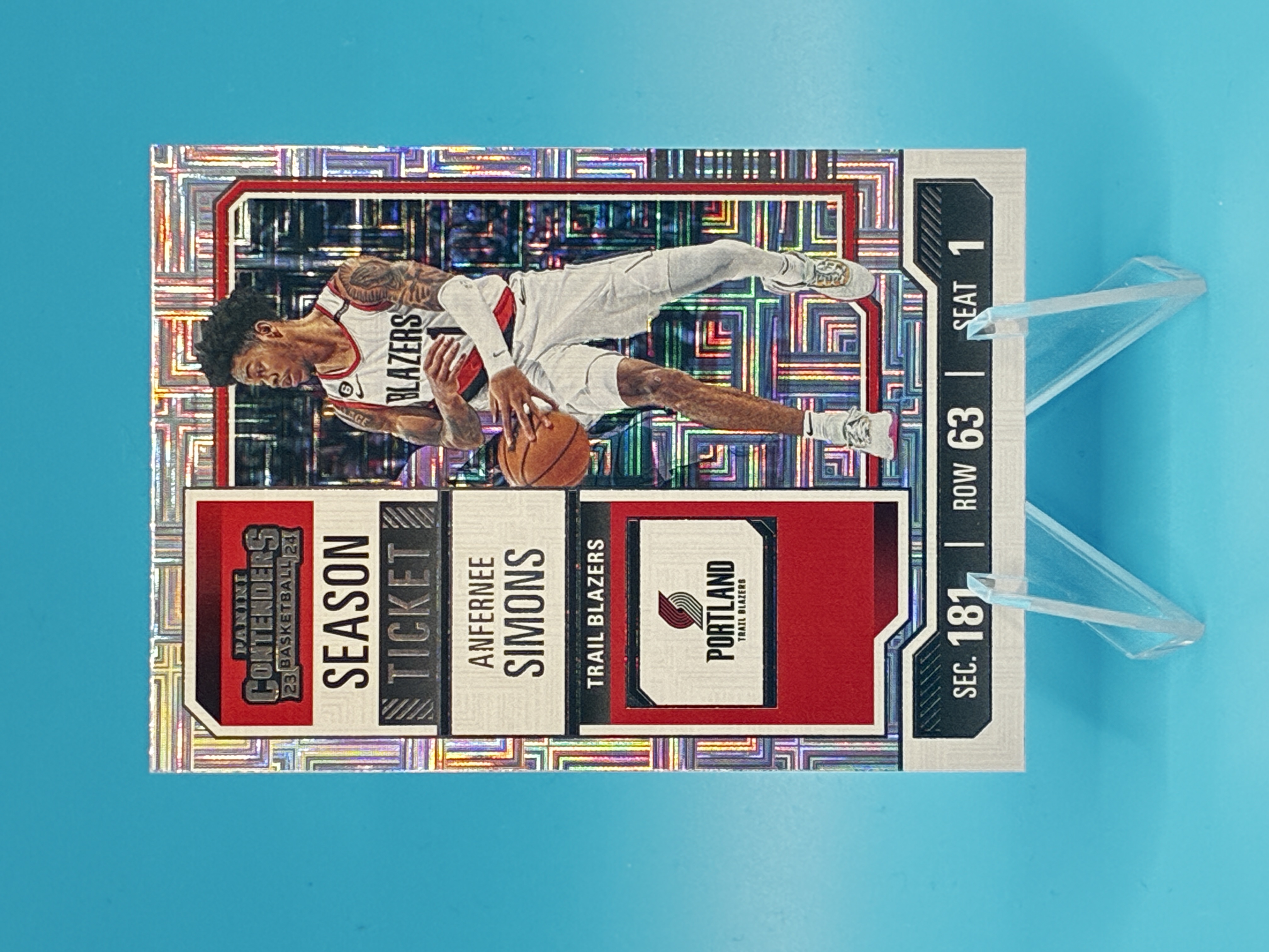 2023/2024 Panini Contenders Anfernee Simons Choice #54 Portland Trail Blazers – Vorderseite