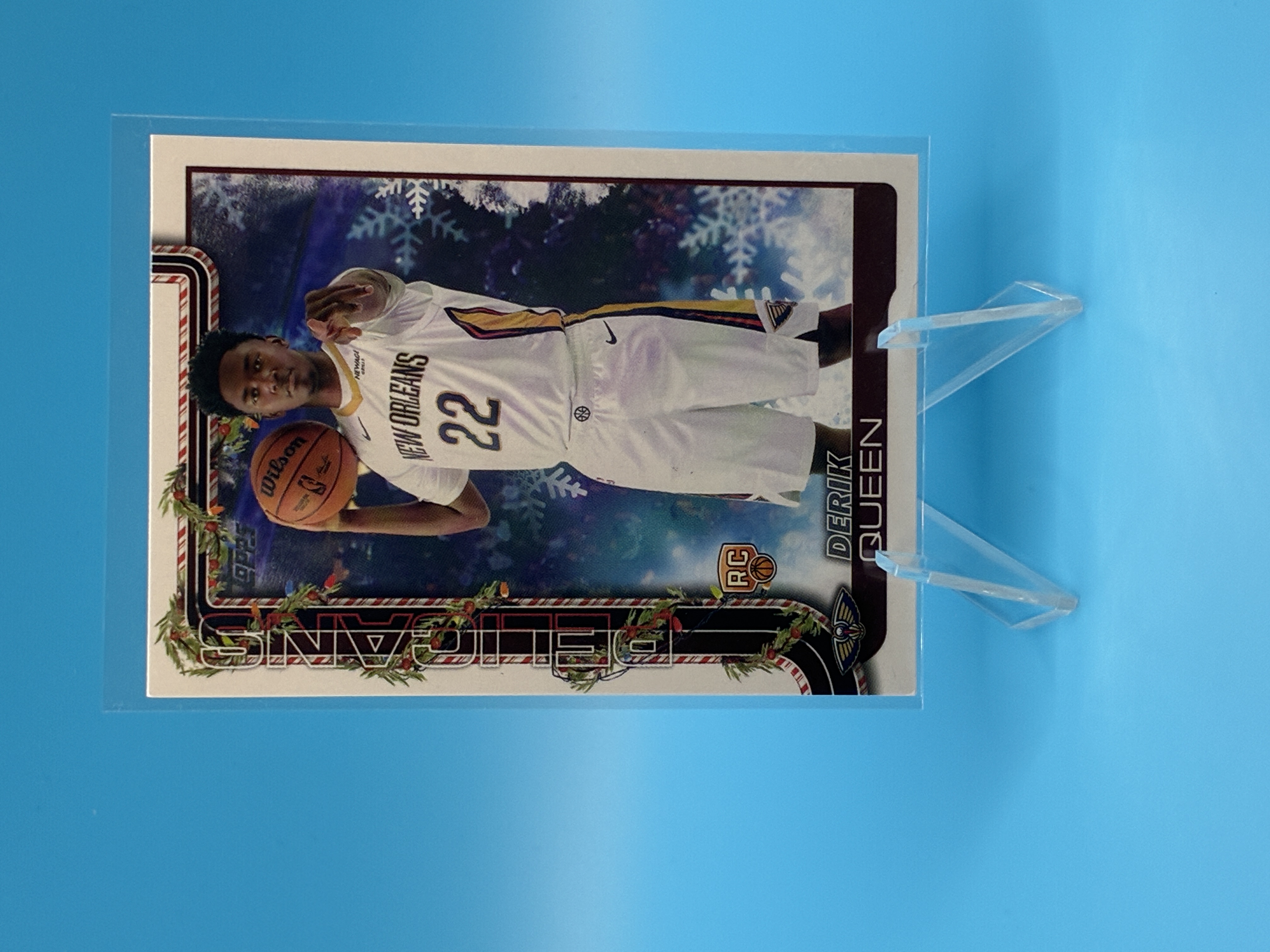 2026/2026 Topps Holiday Derik Queen #H173 New Orleans Pelicans – Vorderseite