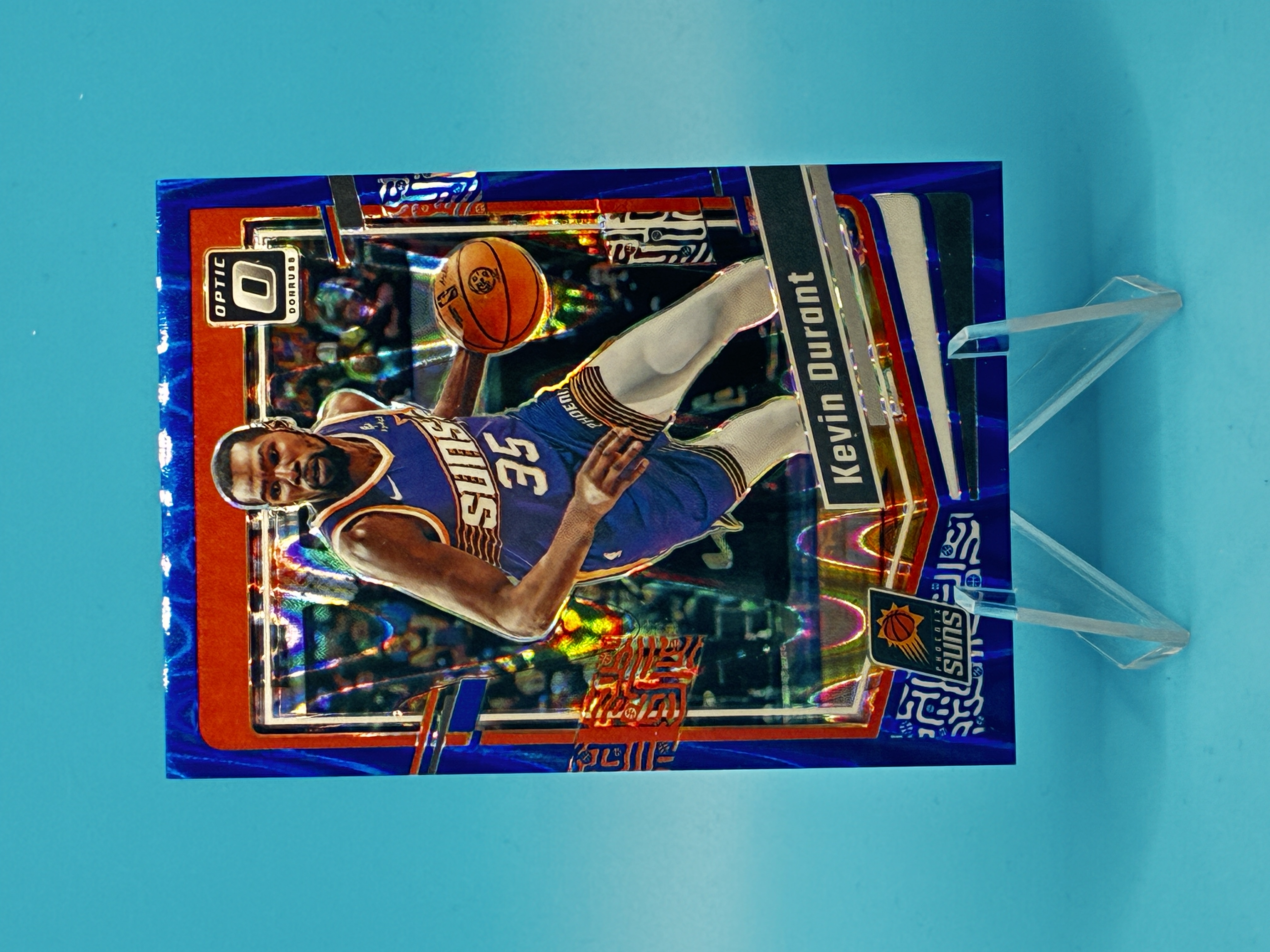 2023/2024 Panini Optic Kevin Durant Blue Raywave 040/249 #41 Phoenix Suns – Vorderseite