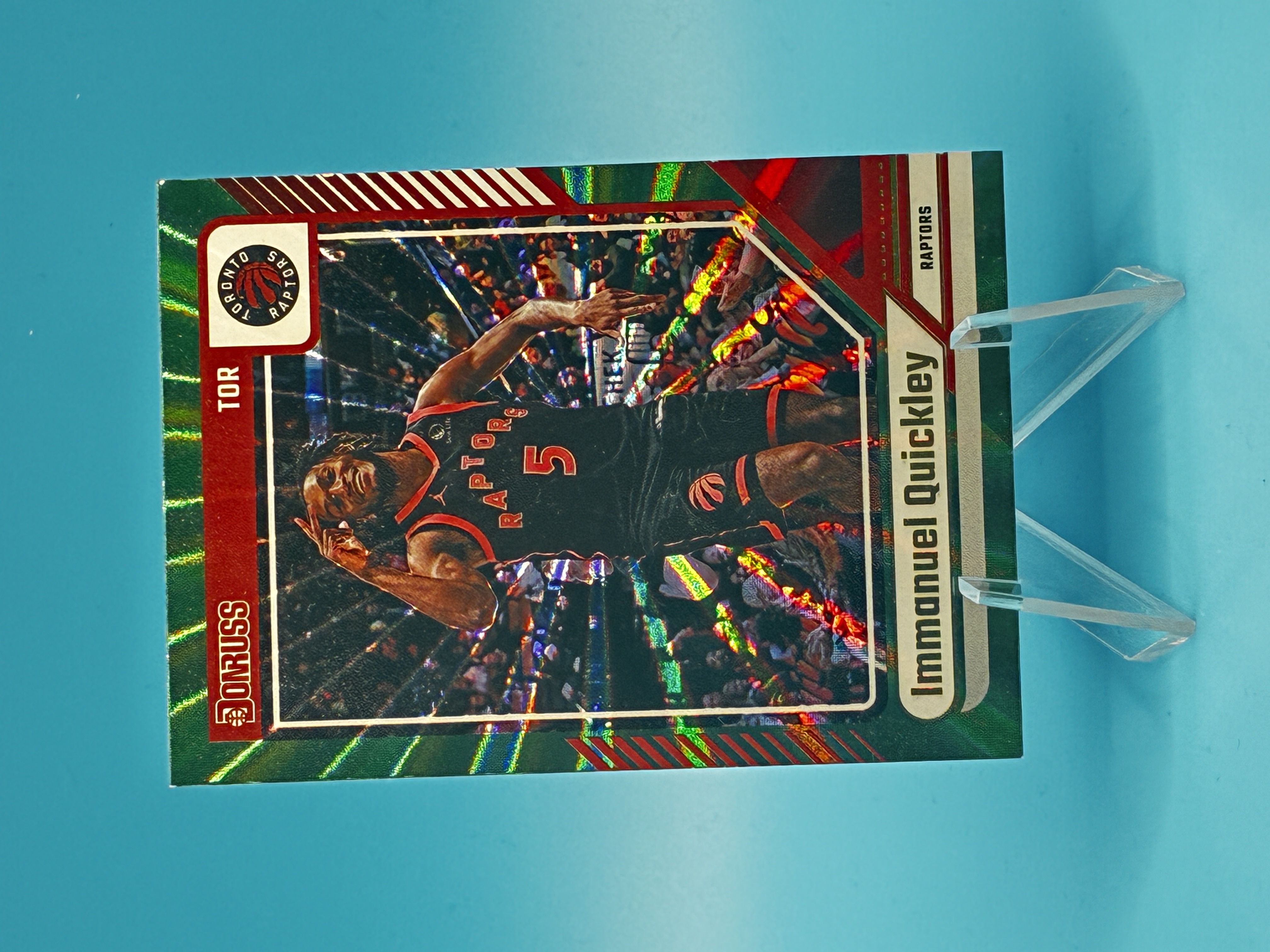 2024/2025 Panini Donruss Immanuel Quickley Green Laser #68 Toronto Raptors – Vorderseite
