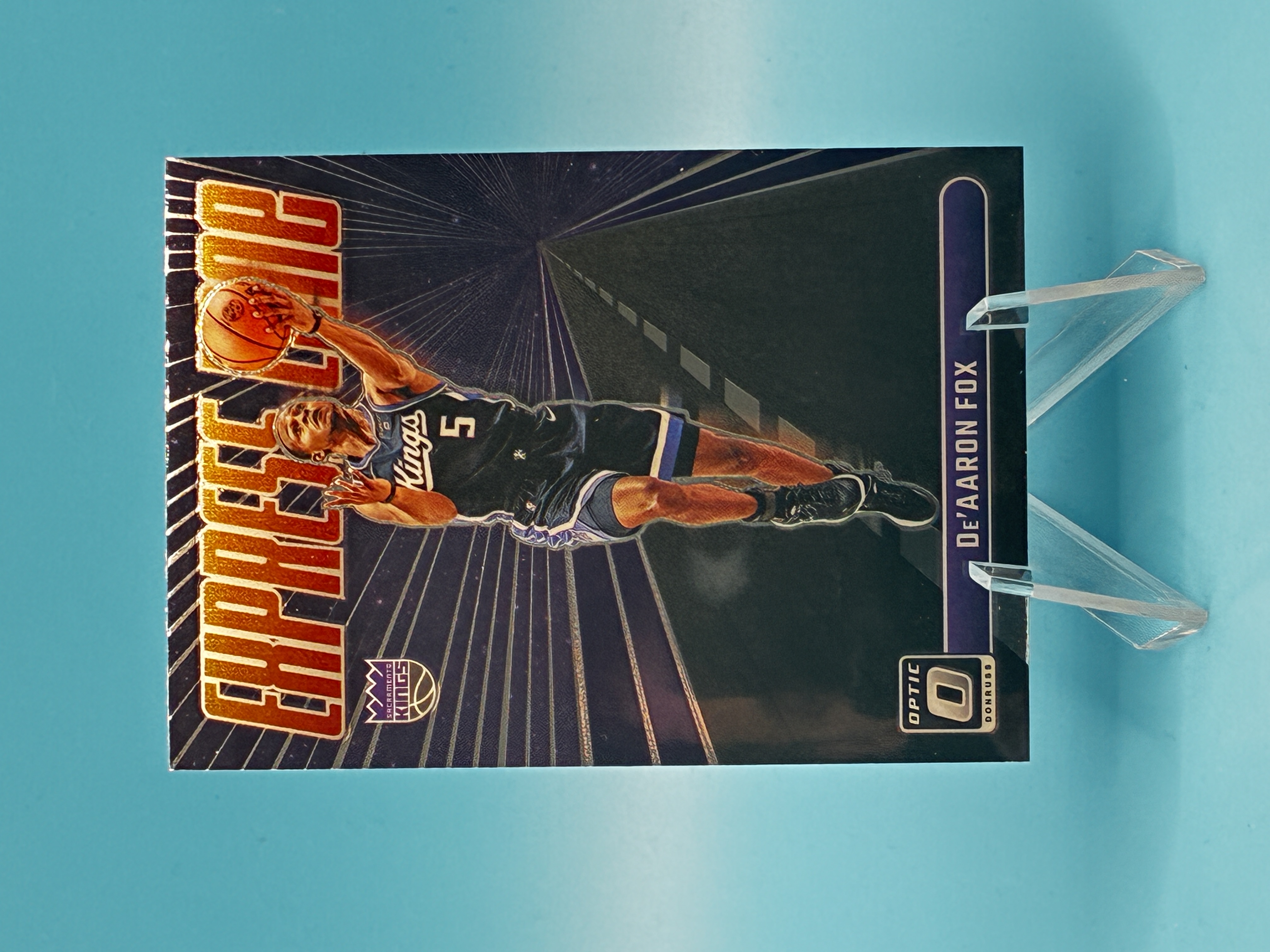 2023/2024 Panini Optic De'Aaron Fox Express Lane #16 Sacramento Kings – Vorderseite