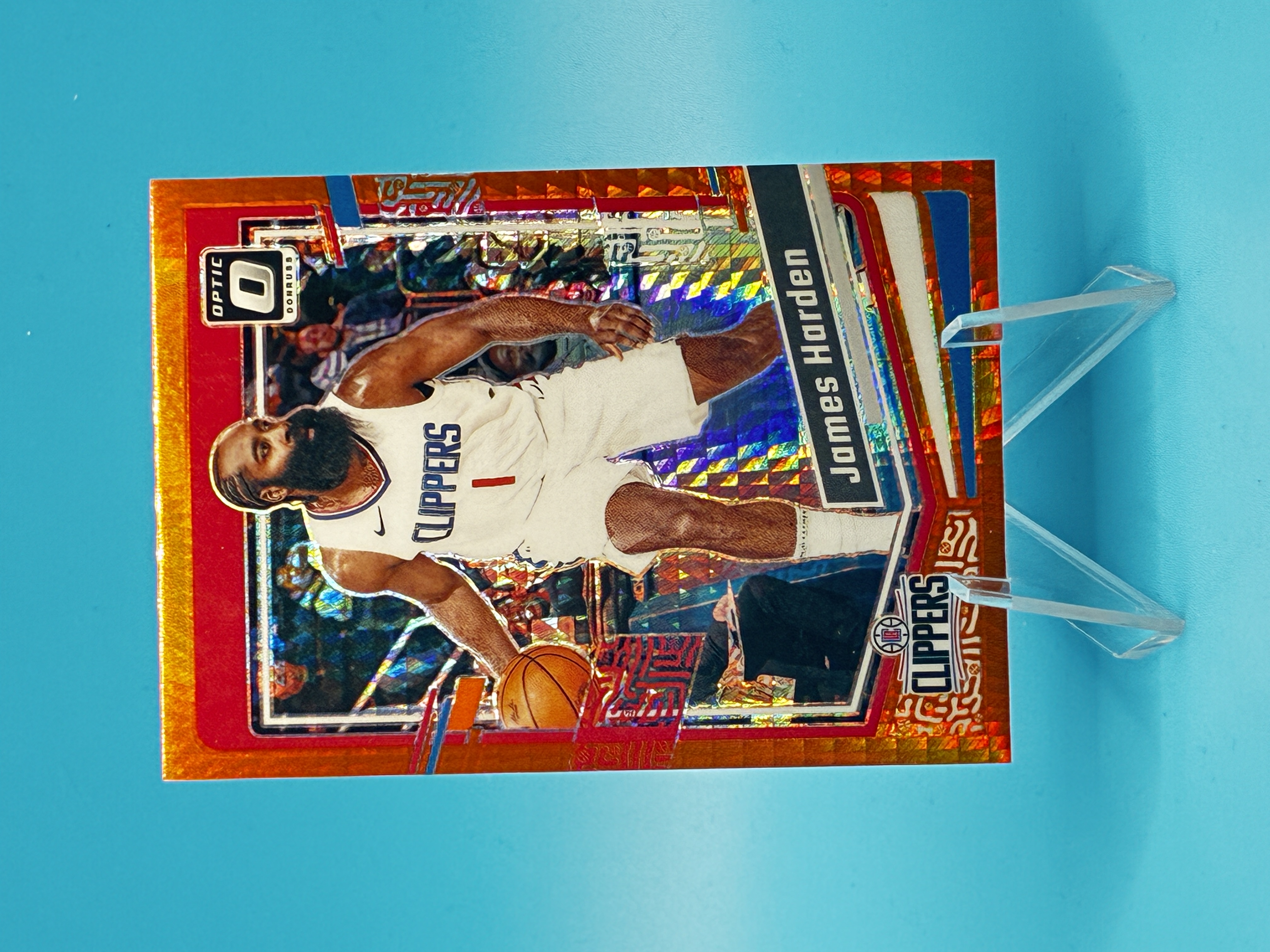 2023/2024 Panini Optic James Harden Orange 40/99 #174 Los Angeles Clippers – Vorderseite