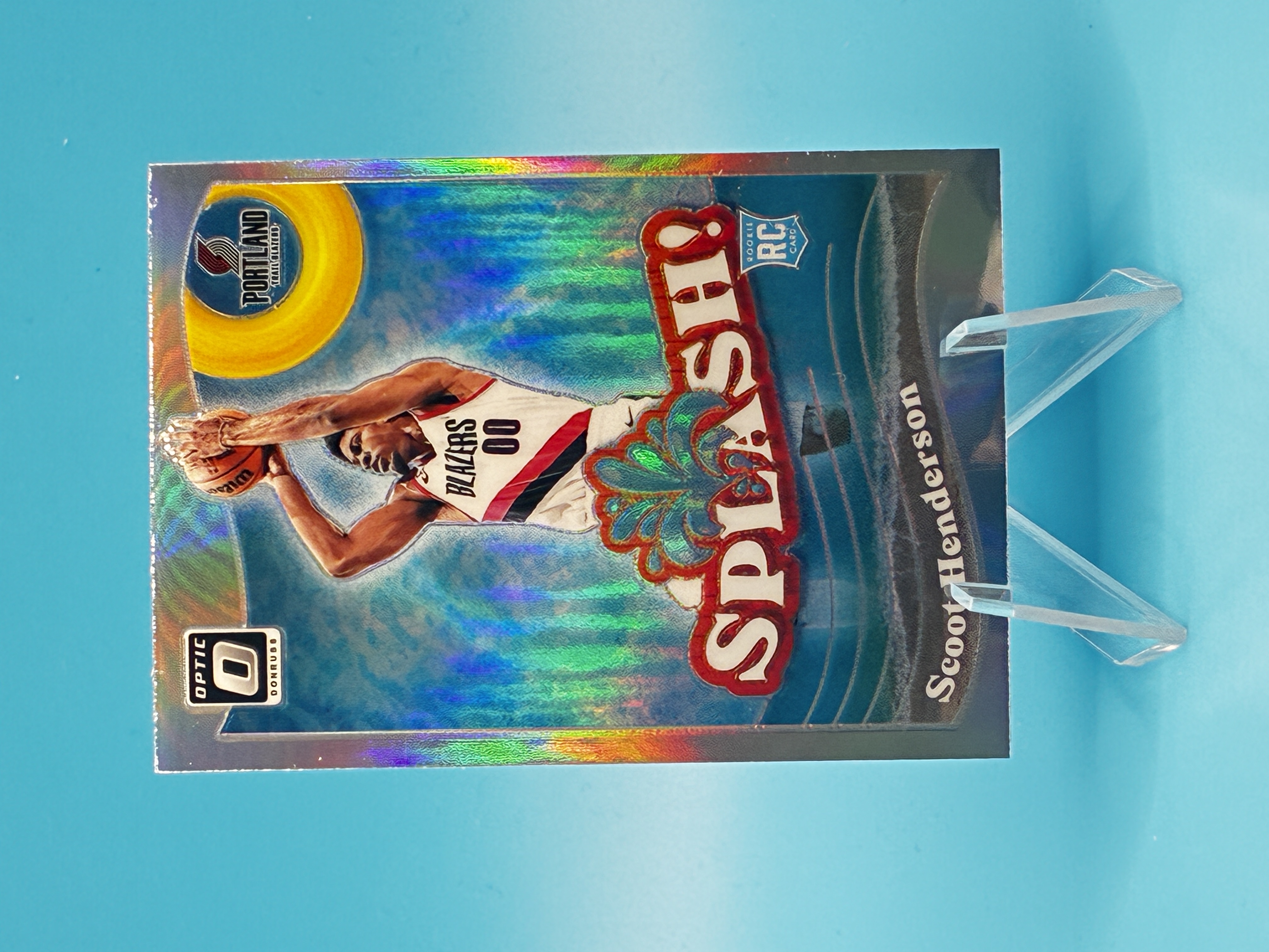 2023/2024 Panini Optic Scoot Henderson Holo Splash! #15 Portland Trail Blazers – Vorderseite