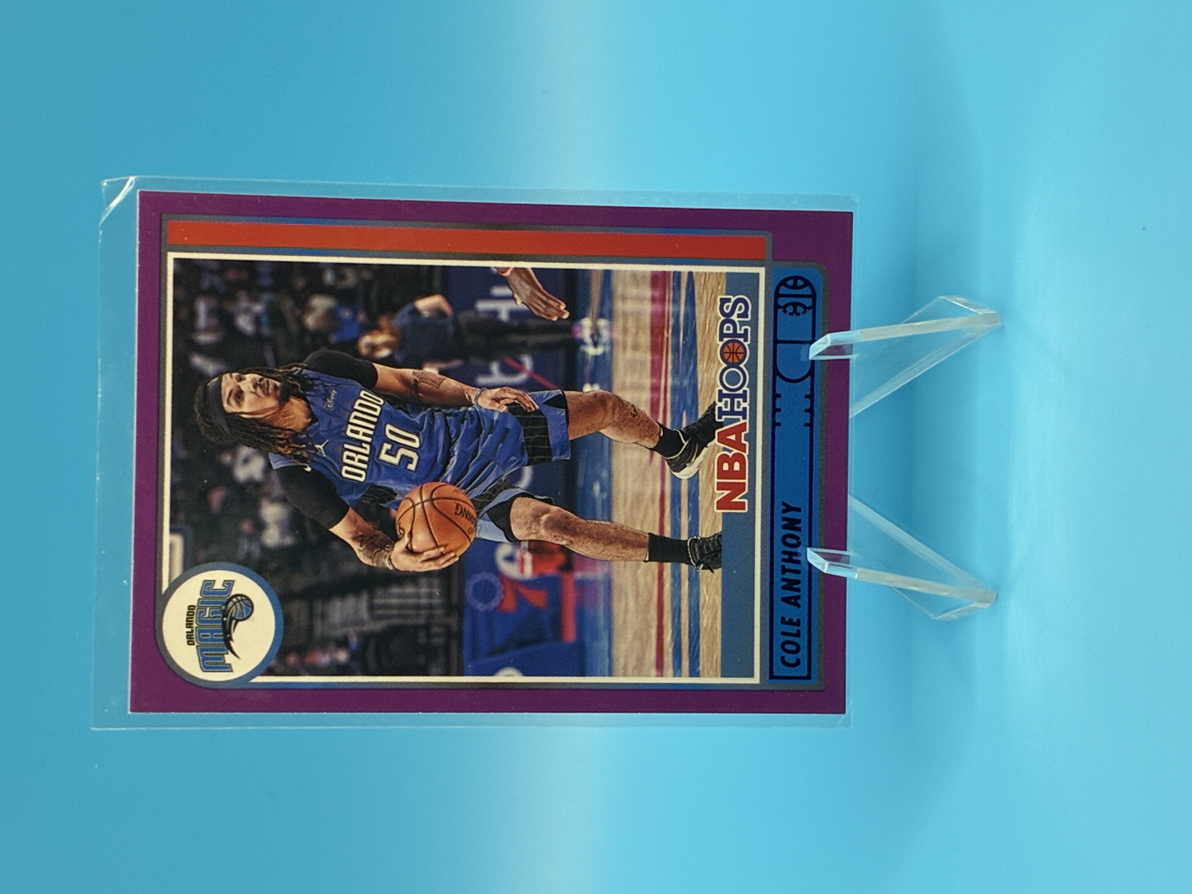 2021/2022 Panini Hoops Cole Anthony Purple #12 Orlando Magic – Vorderseite