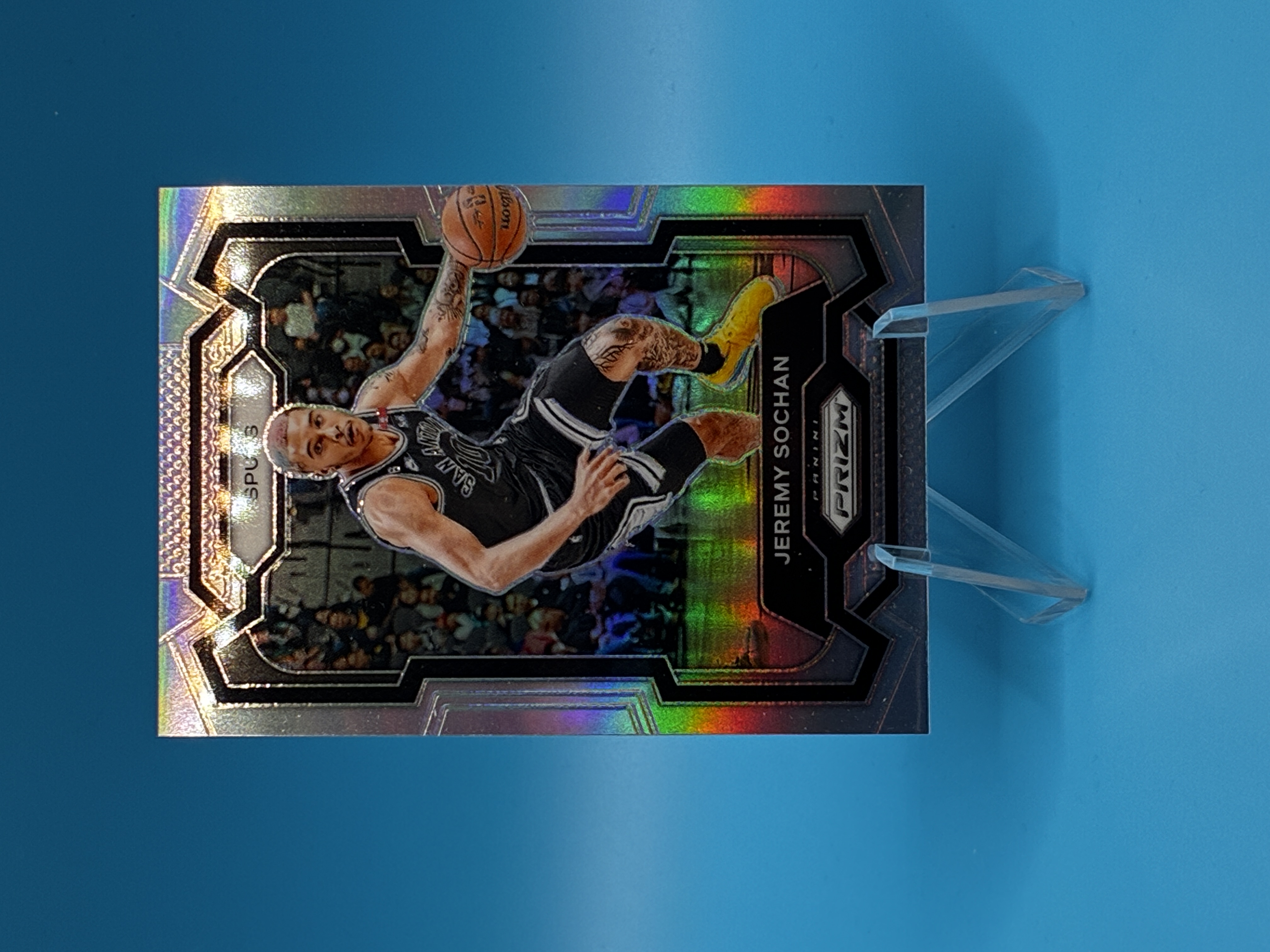 2023/2024 Panini Prizm Jeremy Sochan Silver #122 San Antonio Spurs – Vorderseite