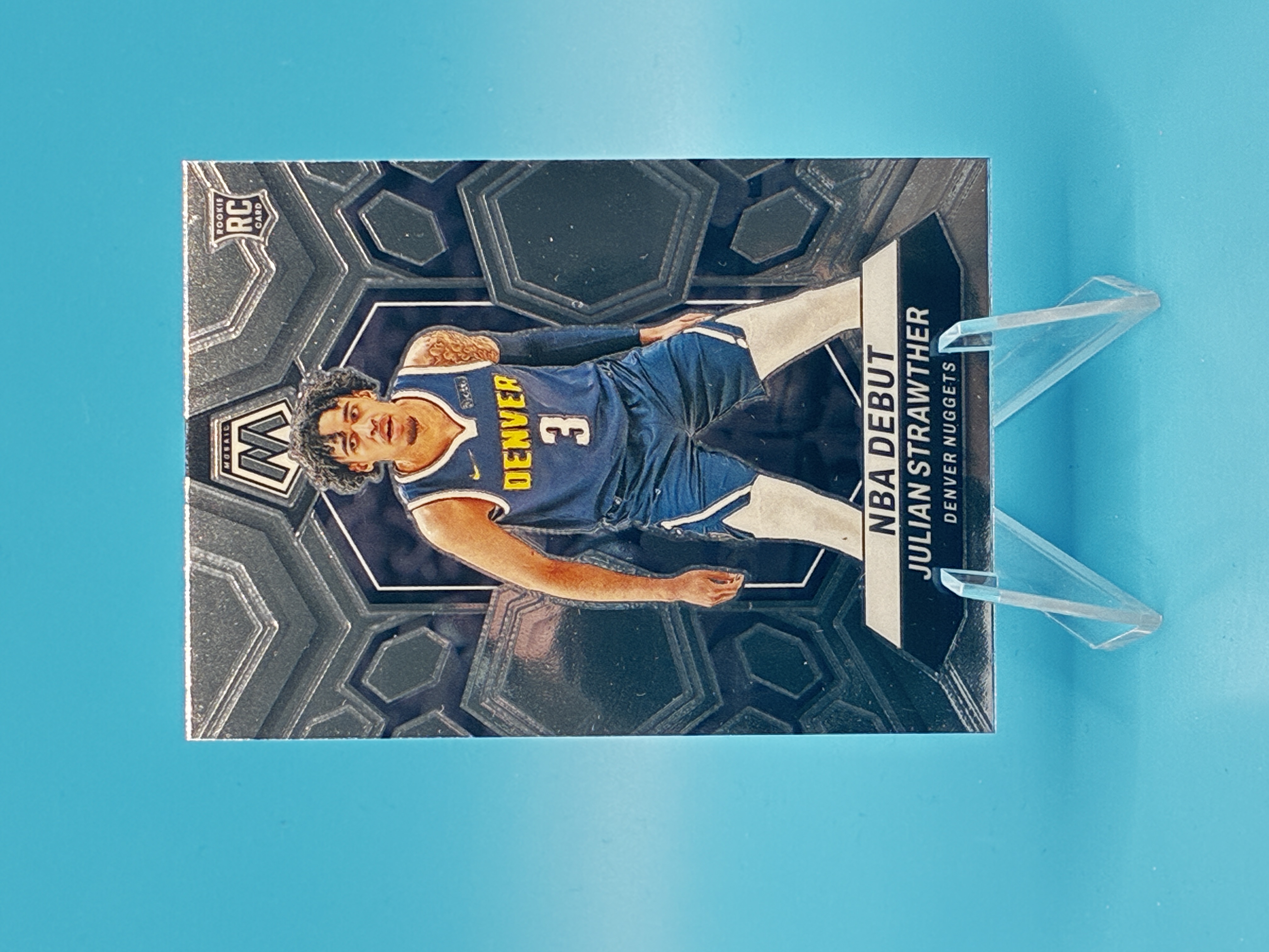 2023/2024 Panini Mosaic Julian Strawther NBA Debut #256 Denver Nuggets – Vorderseite