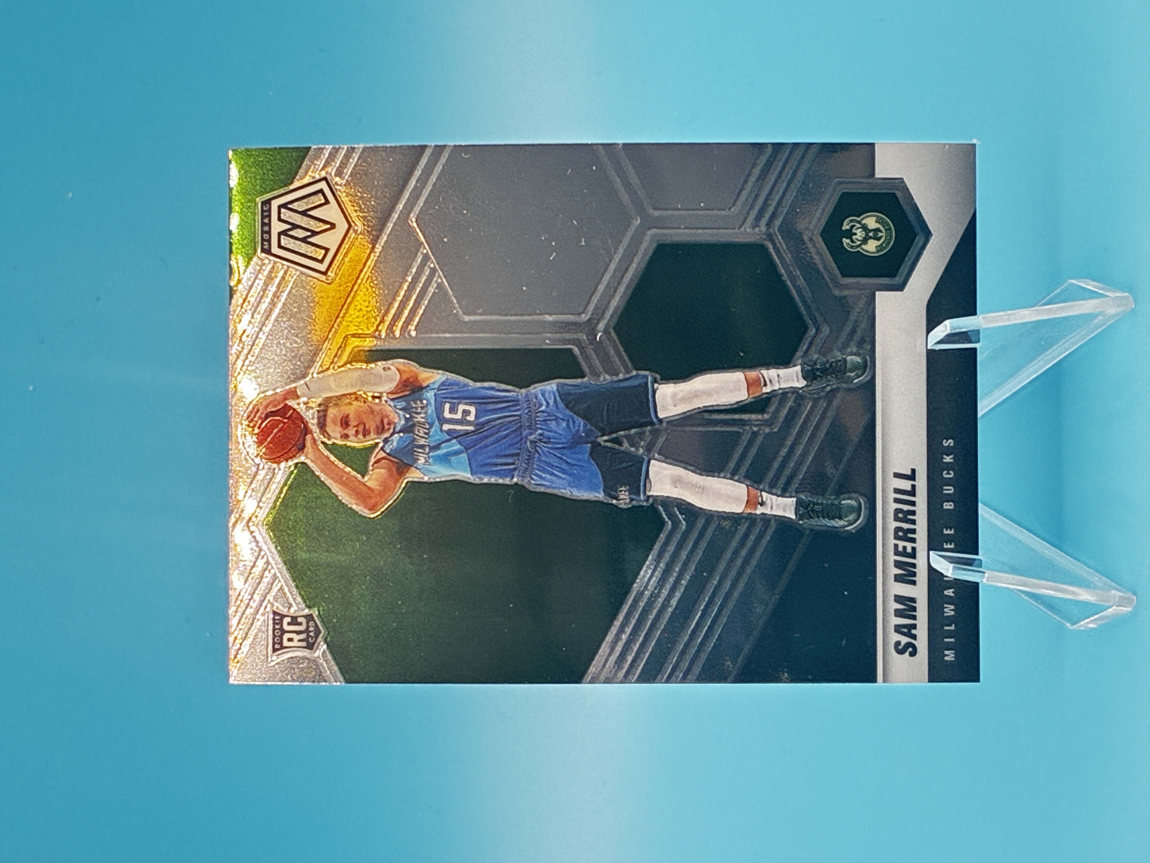 2020/2021 Panini Mosaic Sam Merrill #240 Milwaukee Bucks – Vorderseite