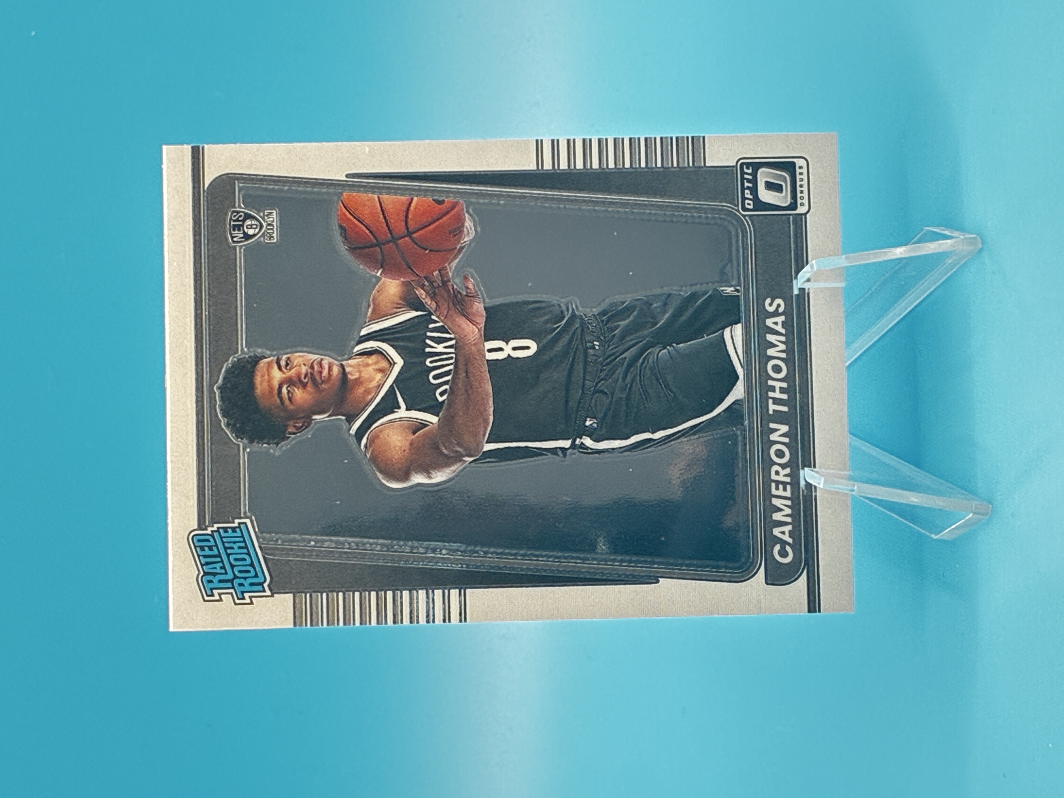 2021/2022 Panini Optic Cameron Thomas Rated Rookie #153 Brooklyn Nets – Vorderseite