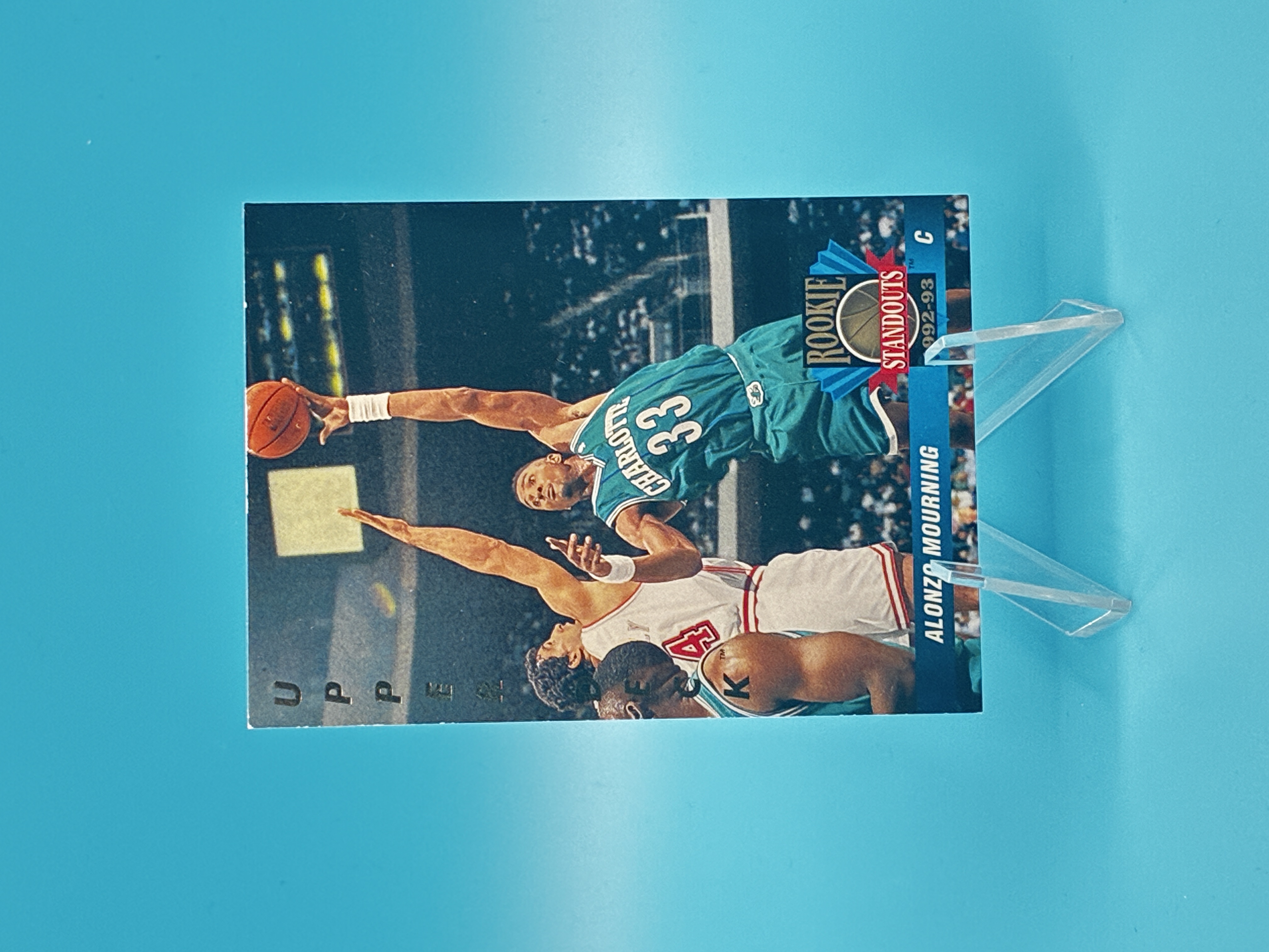 1992/1993 Upper Deck Rookie Standouts Alonzo Mourning #RS2 Charlotte Hornets – Vorderseite