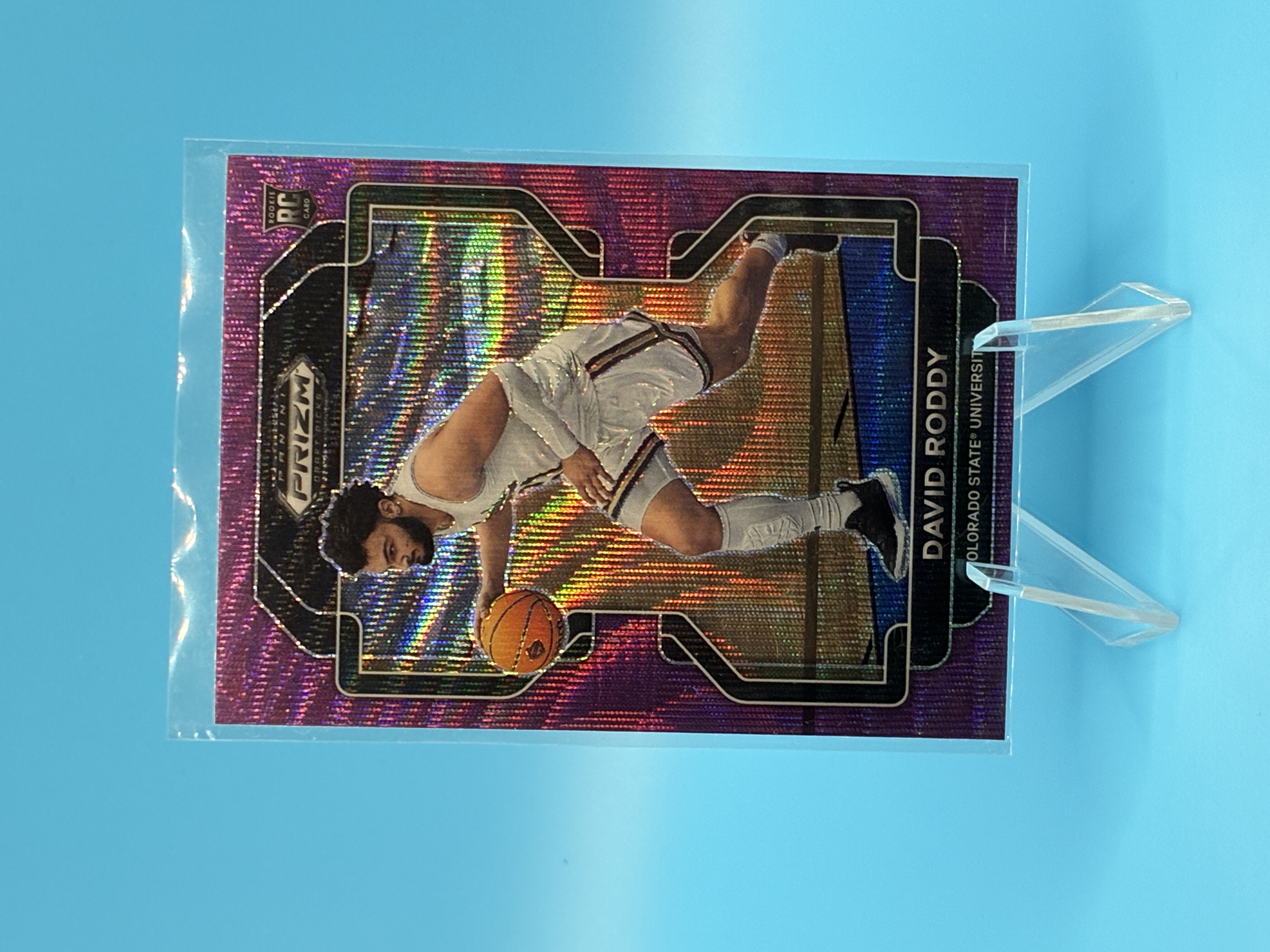 2022 Panini Prizm Draft Picks David Roddy Purple Prizm #88 Colorado State Rams – Vorderseite