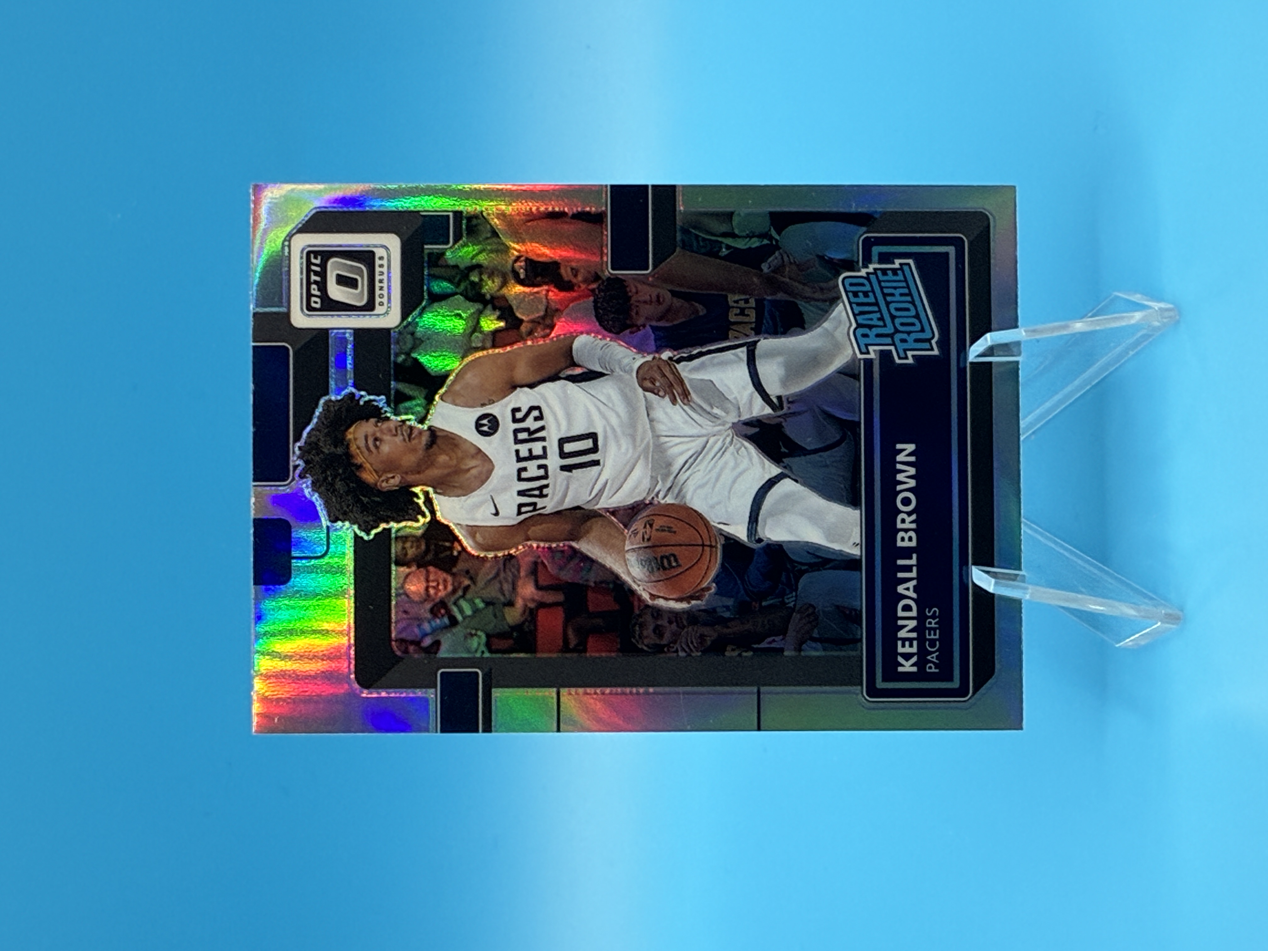 2022/2023 Panini Optic Kendall Brown Holo Rated Rookie #217 Indiana Pacers – Vorderseite