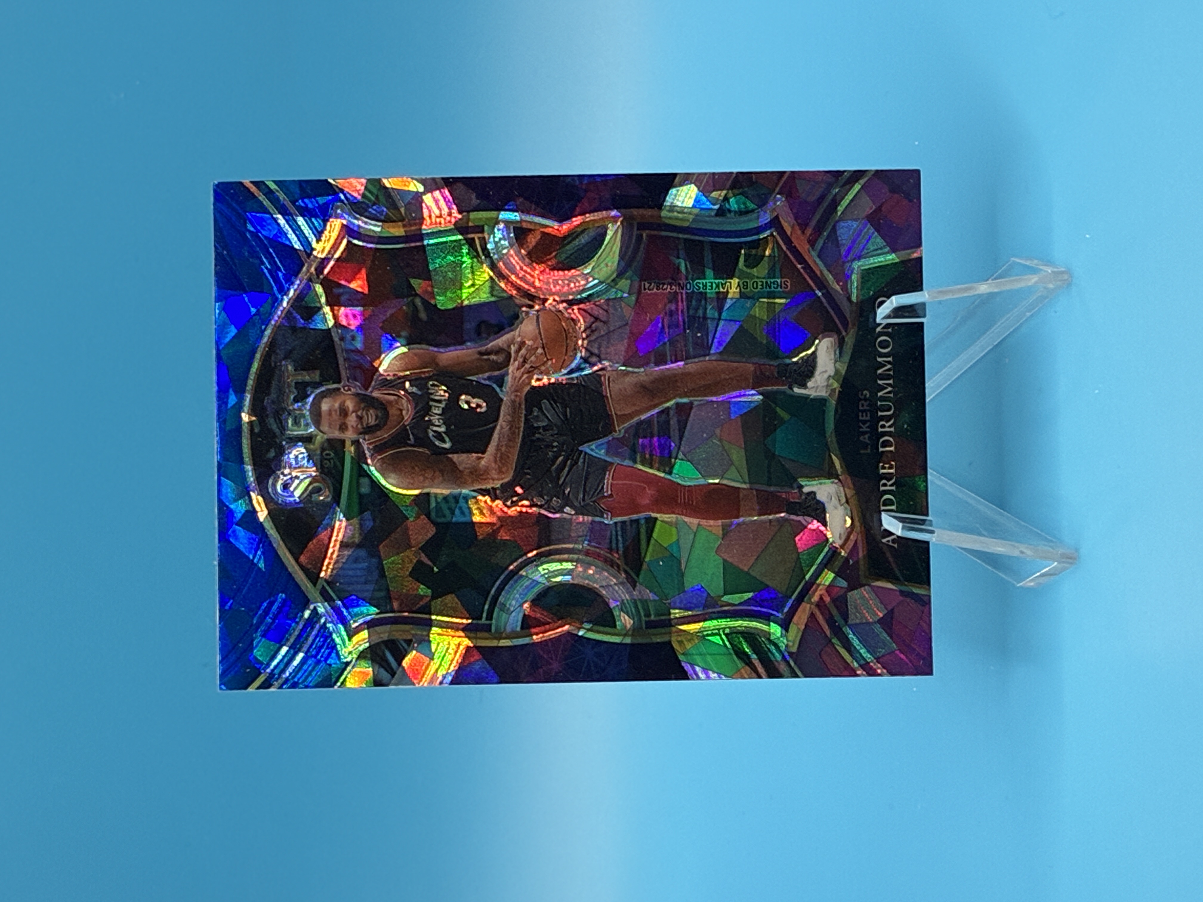 2020/2021 Panini Select Andre Drummond Cracked Ice #5 Los Angeles Lakers – Vorderseite
