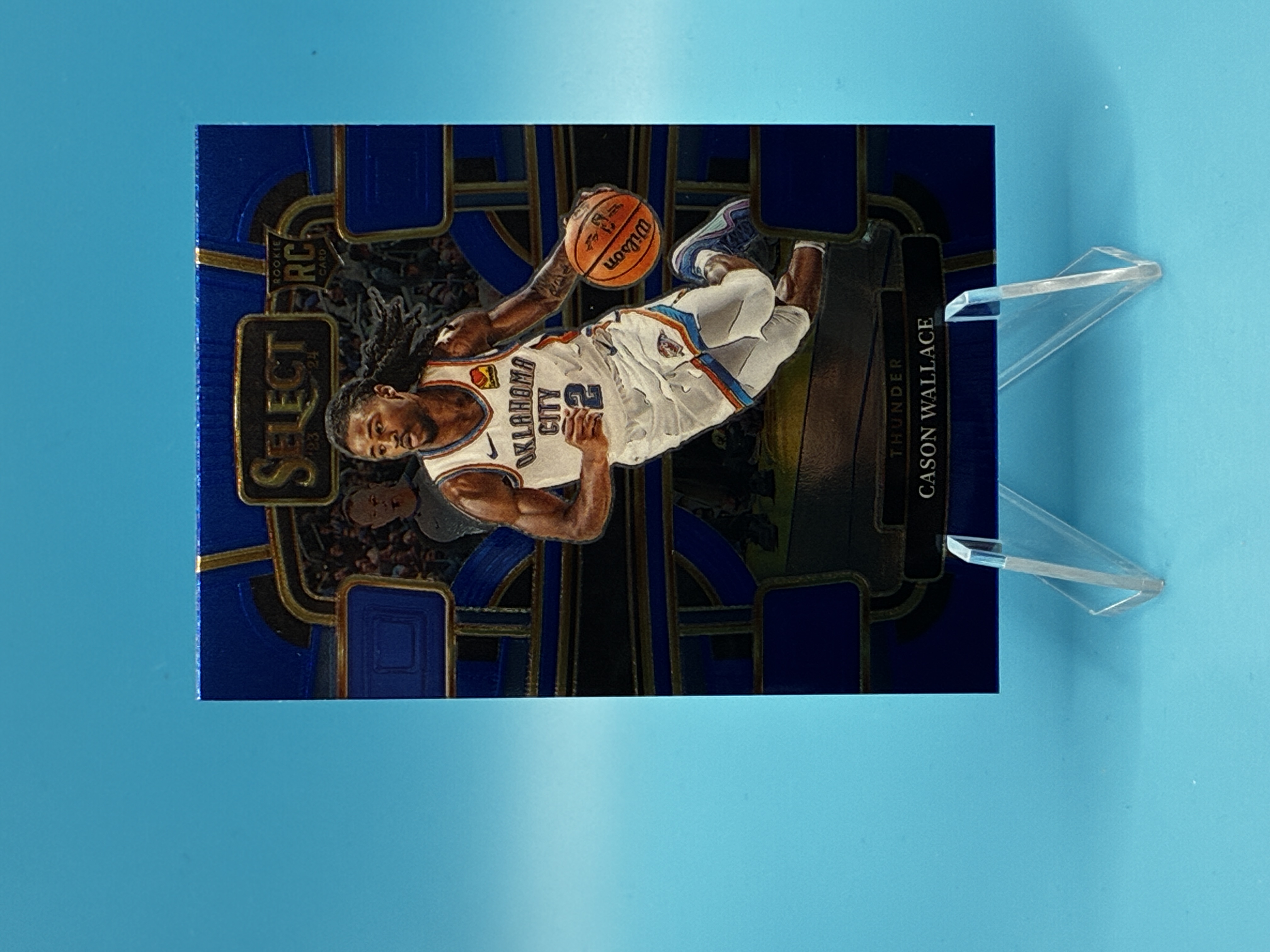 2023/2024 Panini Select Cason Wallace Blue Concourse #88 Oklahoma City Thunder – Vorderseite