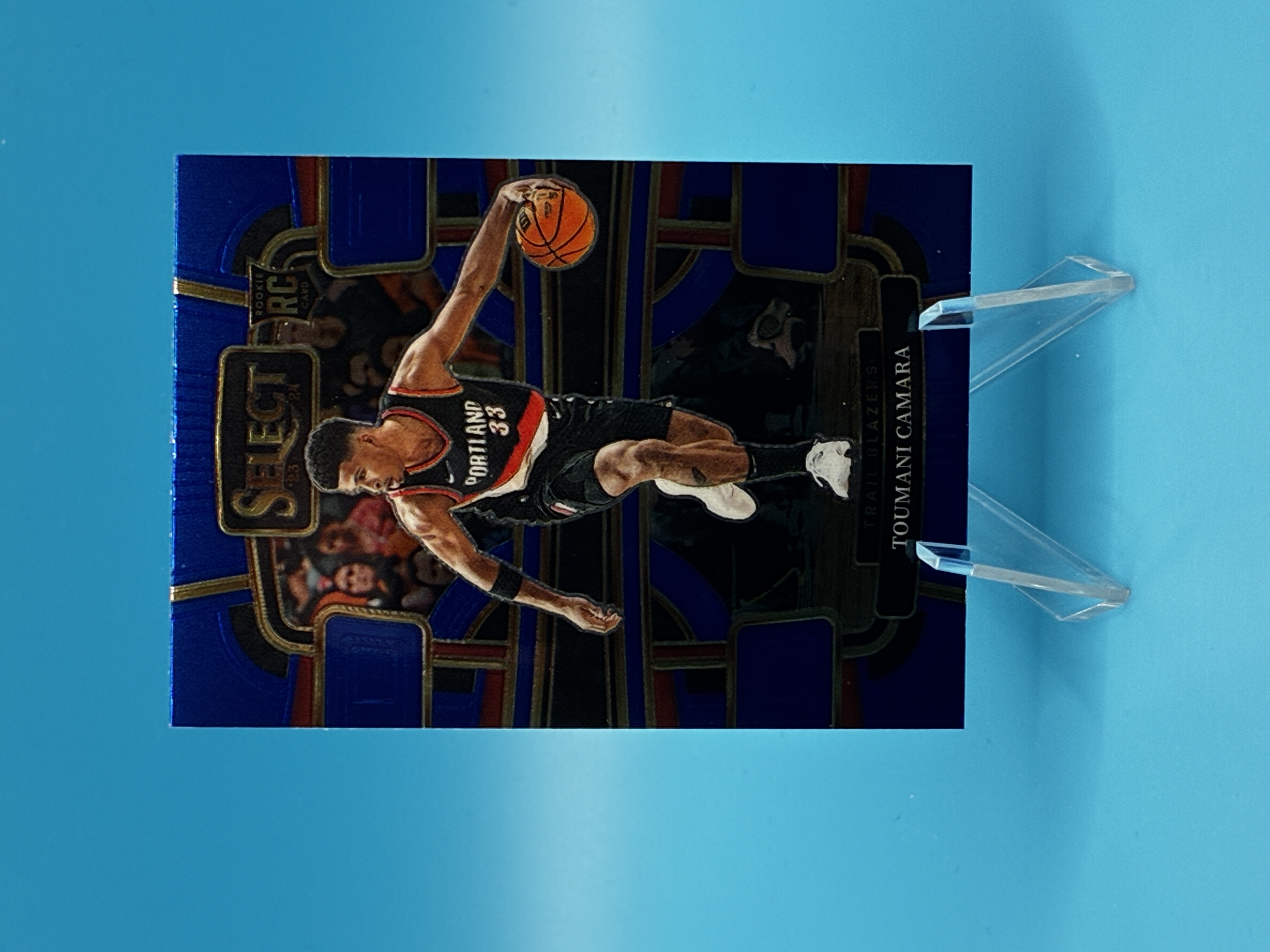 2023/2024 Panini Select Toumani Camara Blue Concourse #81 Portland Trail Blazers – Vorderseite