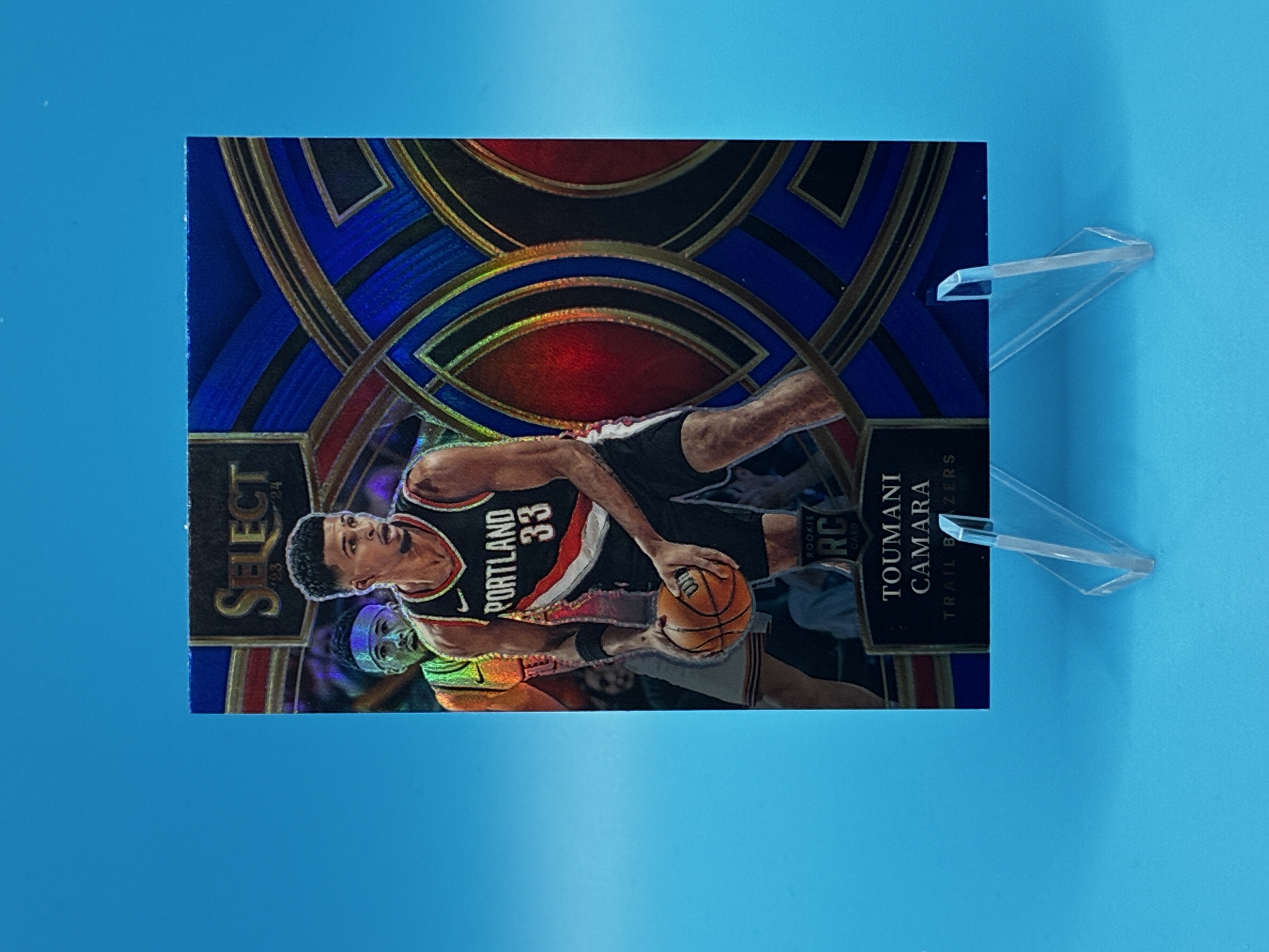 2023/2024 Panini Select Toumani Camara Blue Premier #115 Portland Trail Blazers – Vorderseite