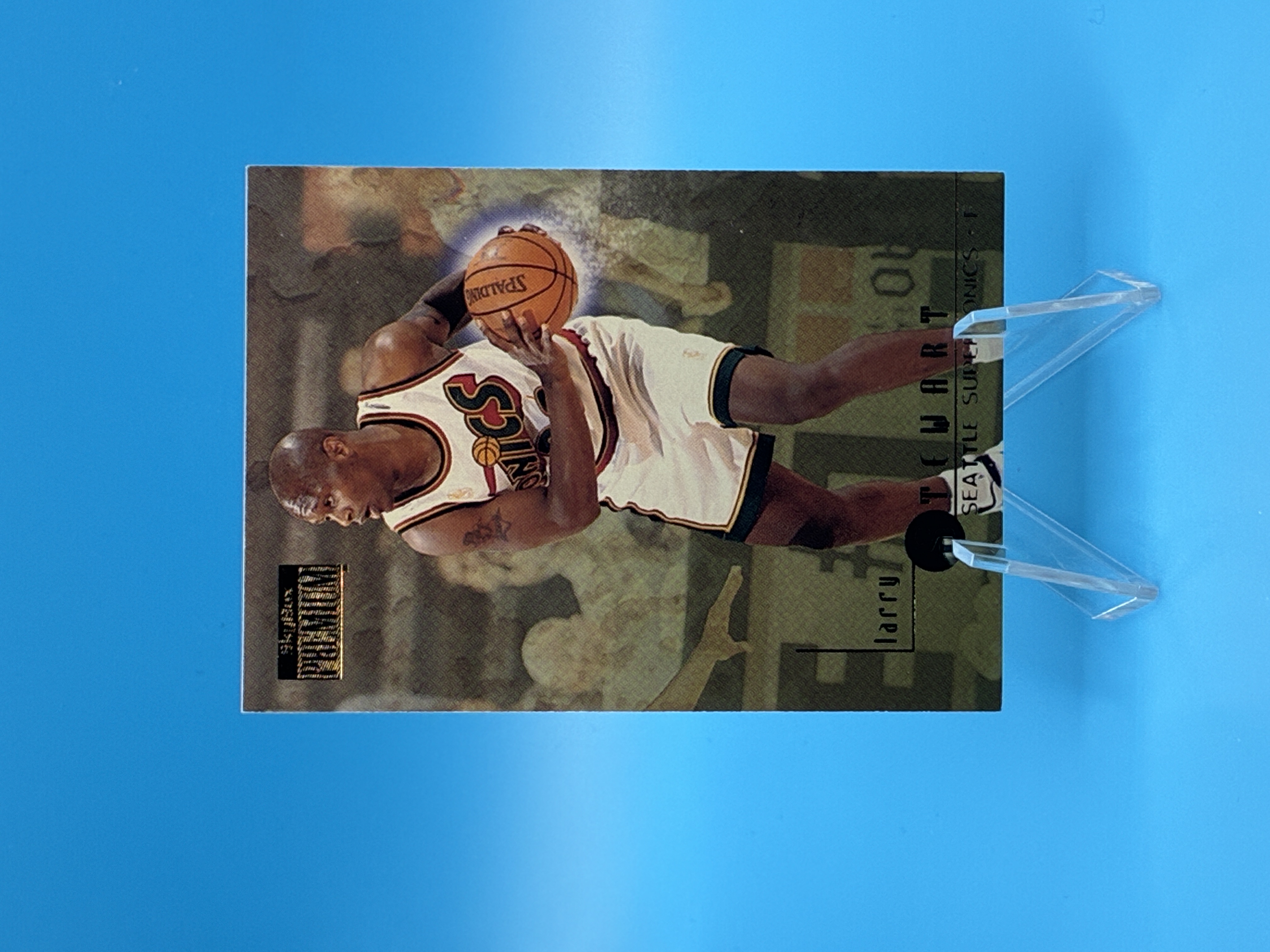 1996-97 SkyBox Premium Larry Stewart #189 Seattle SuperSonics – Vorderseite
