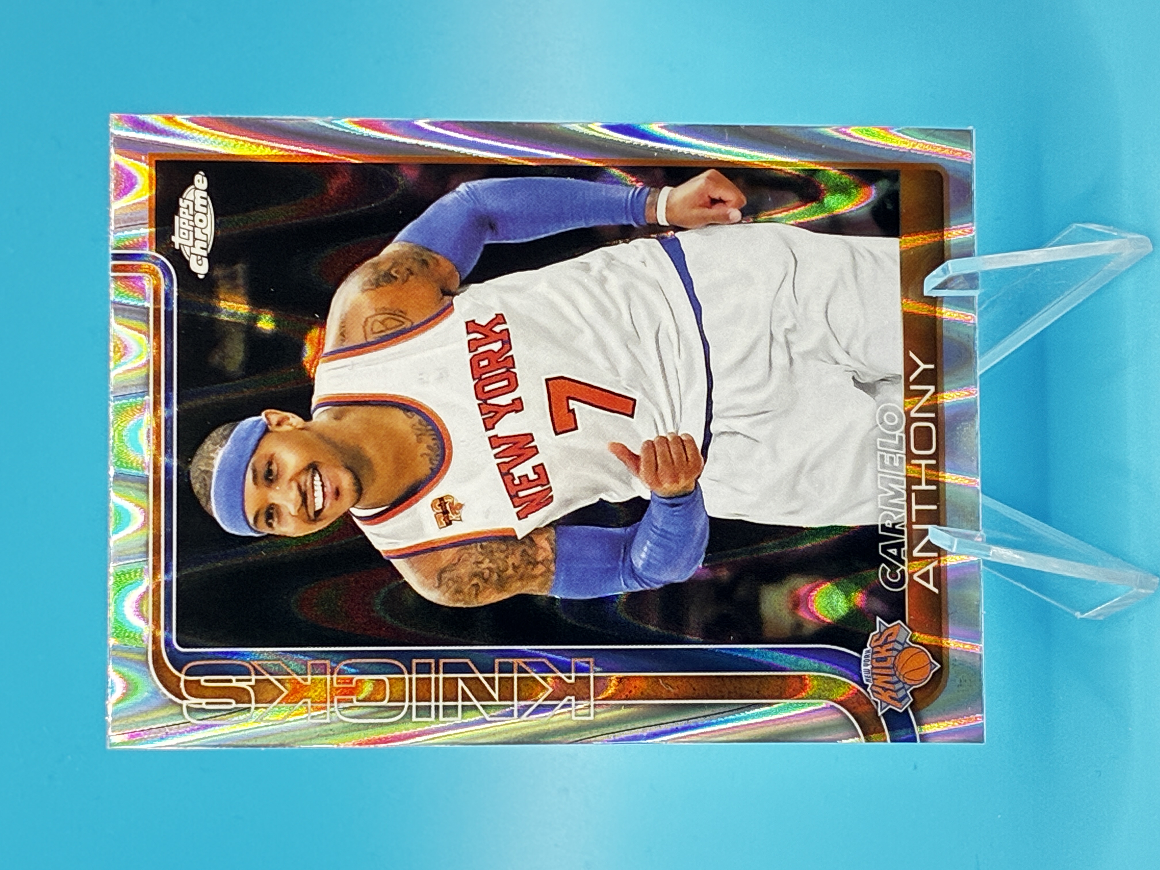 2024/2025 Topps Chrome Carmelo Anthony Raywave #248 New York Knicks – Vorderseite