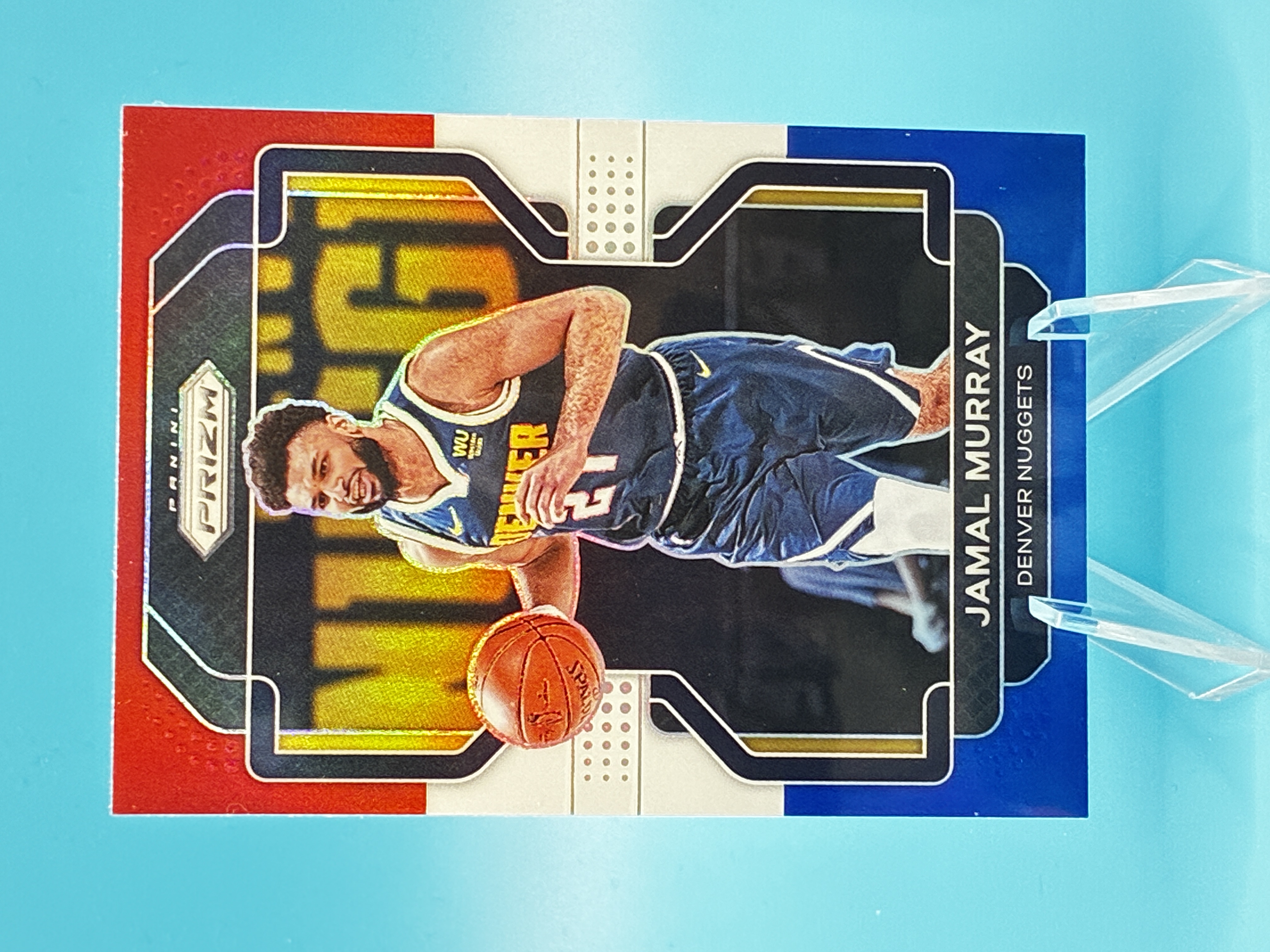 2021/2022 Panini Prizm Jamal Murray Red White Blue #102 Denver Nuggets – Vorderseite