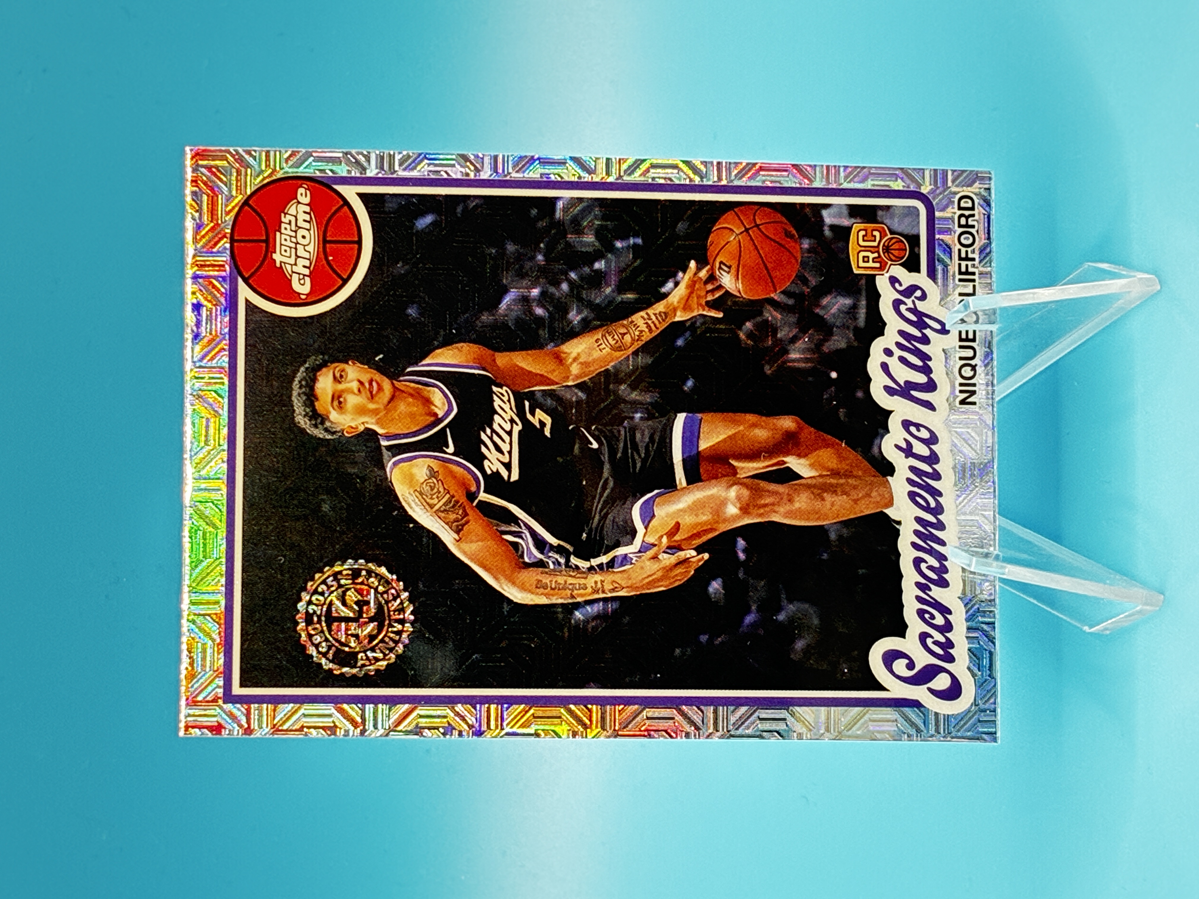 2025/2026 Topps Chrome Nique Clifford Mojo 45th #TC-NC Sacramento Kings – Vorderseite