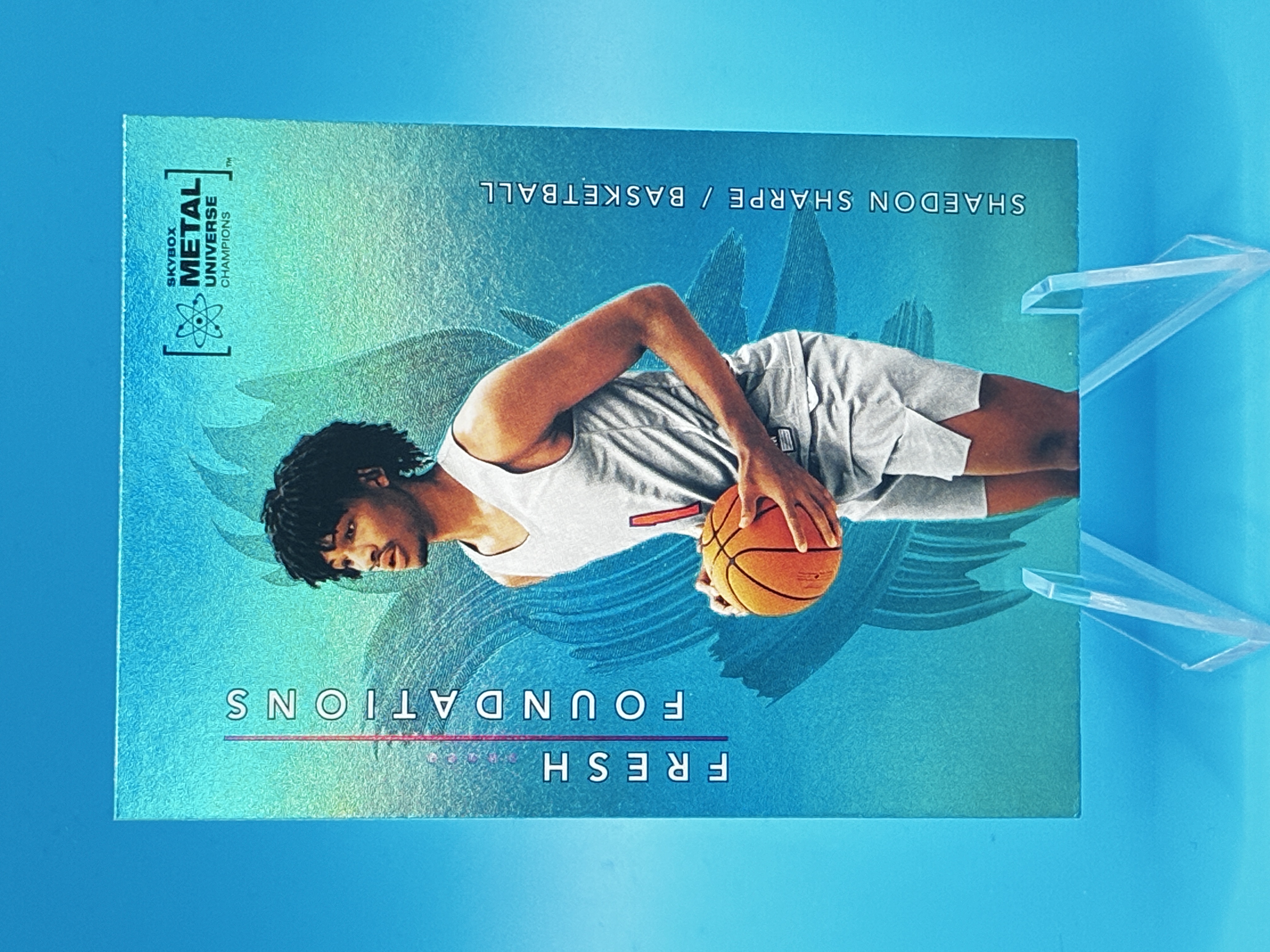 2022/2023 Skybox Metal Universe Champions Shaedon Sharpe Fresh Foundations #FF50 Portland Trailblazers – Vorderseite