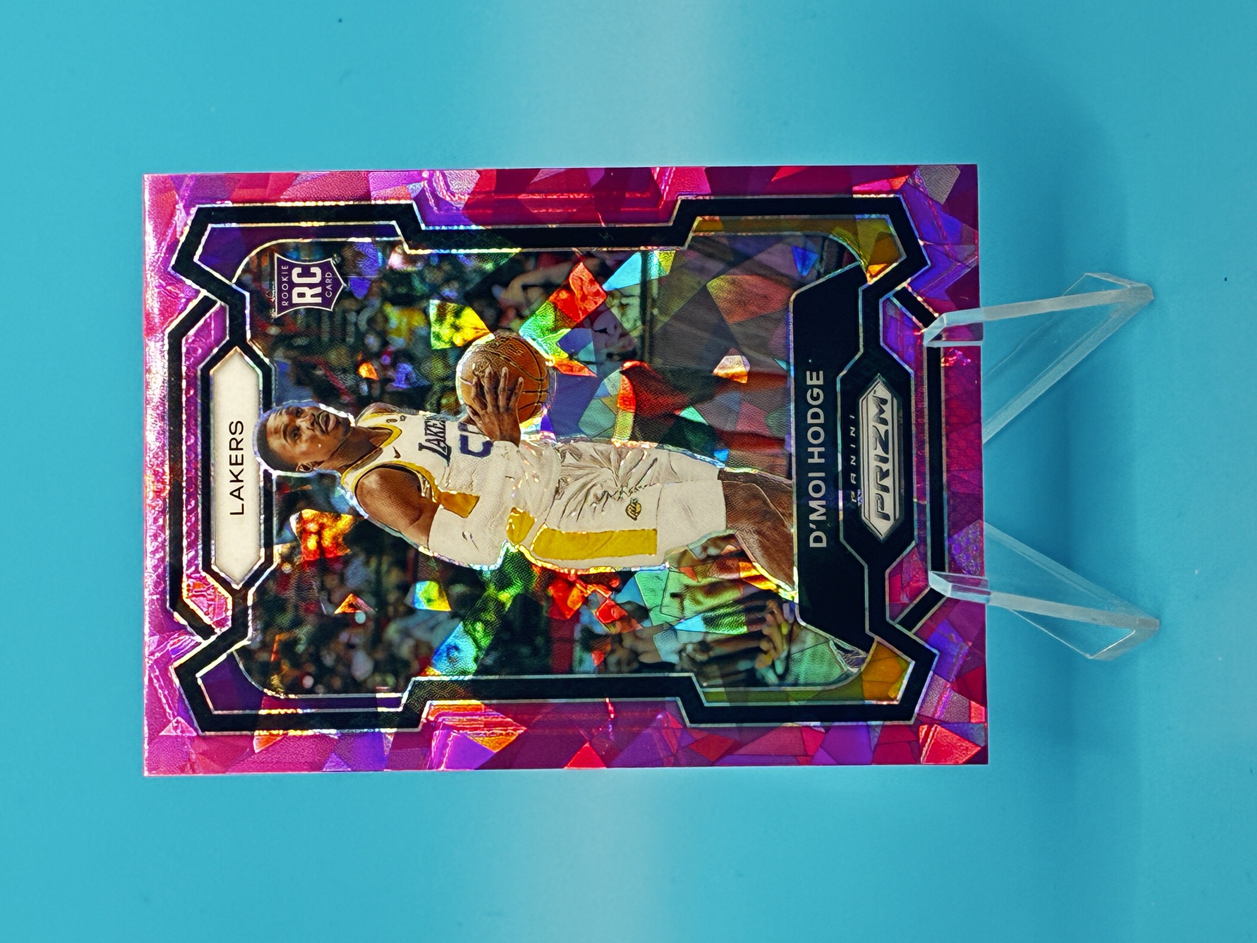 2023/2024 Panini Prizm D’Moi Hodge Pink Ice Prizm #298 Los Angeles Lakers – Vorderseite