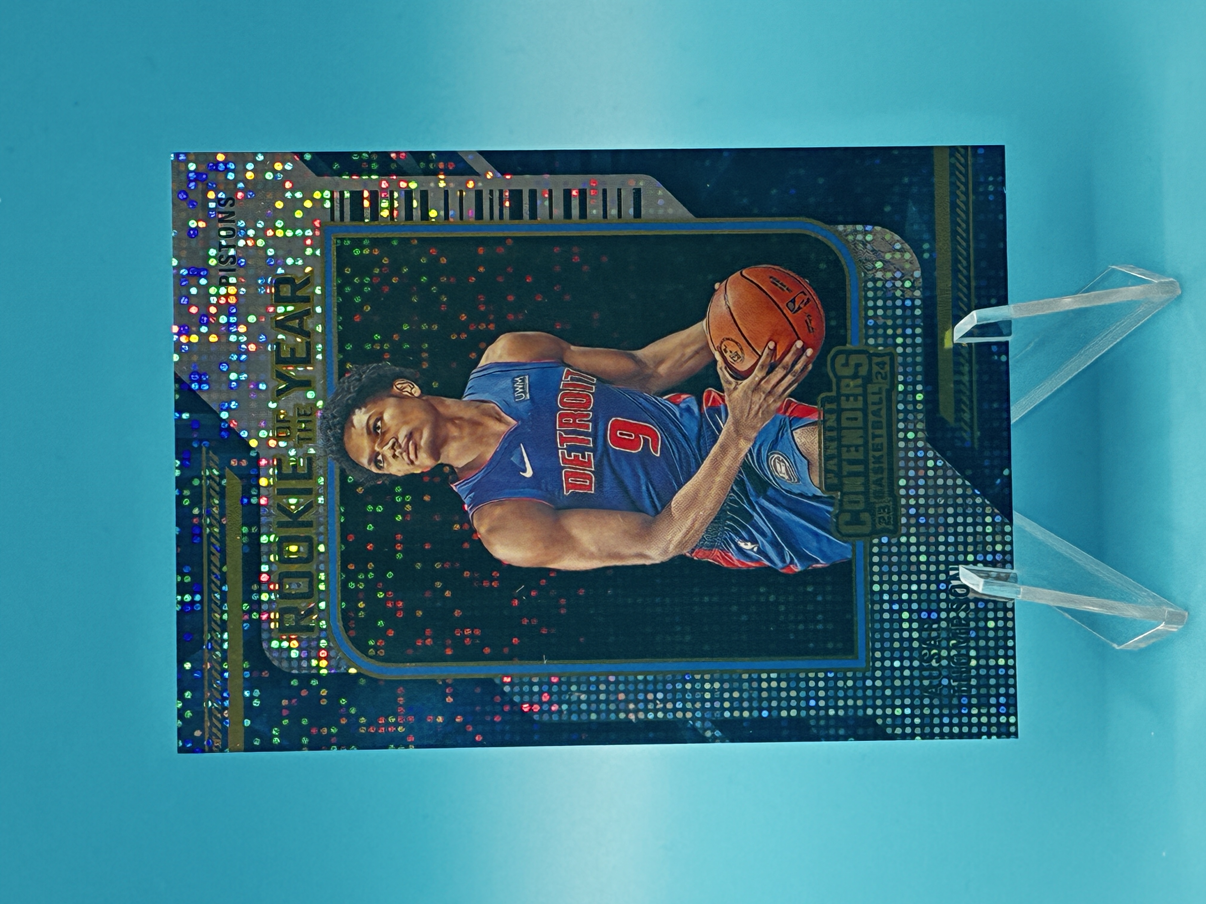 2023/2024 Panini Contenders Ausar Thompson Rookie of the Year #6 Detroit Pistons – Vorderseite
