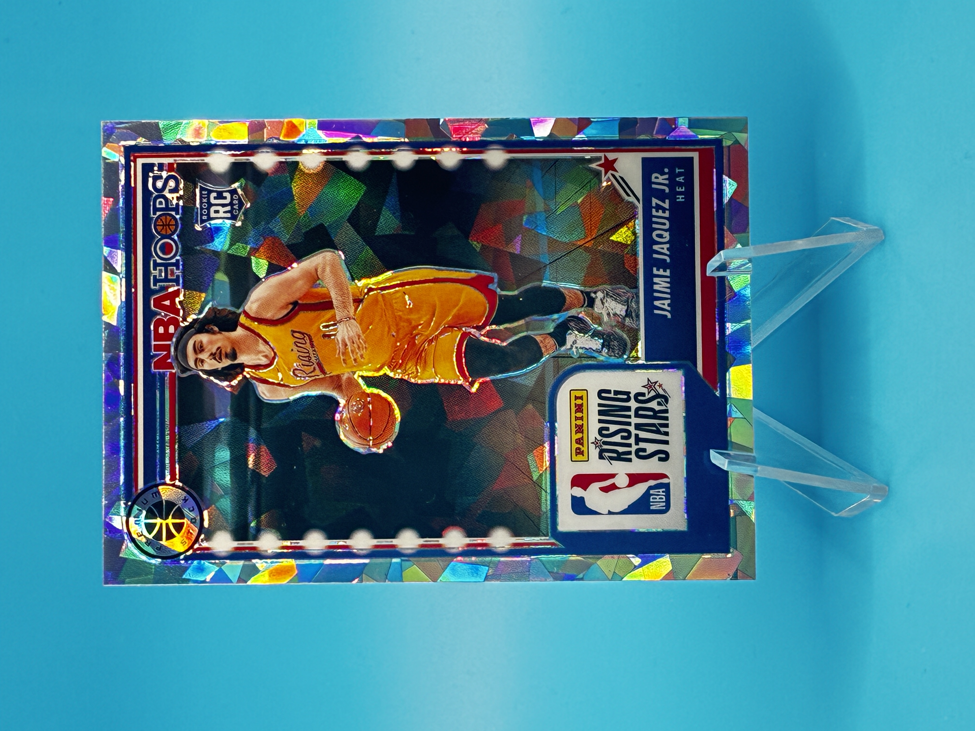 2023/2024 Panini Prizm Jaime Jaquez Jr. Cracked Ice Rising Stars #294 Miami Heat – Vorderseite