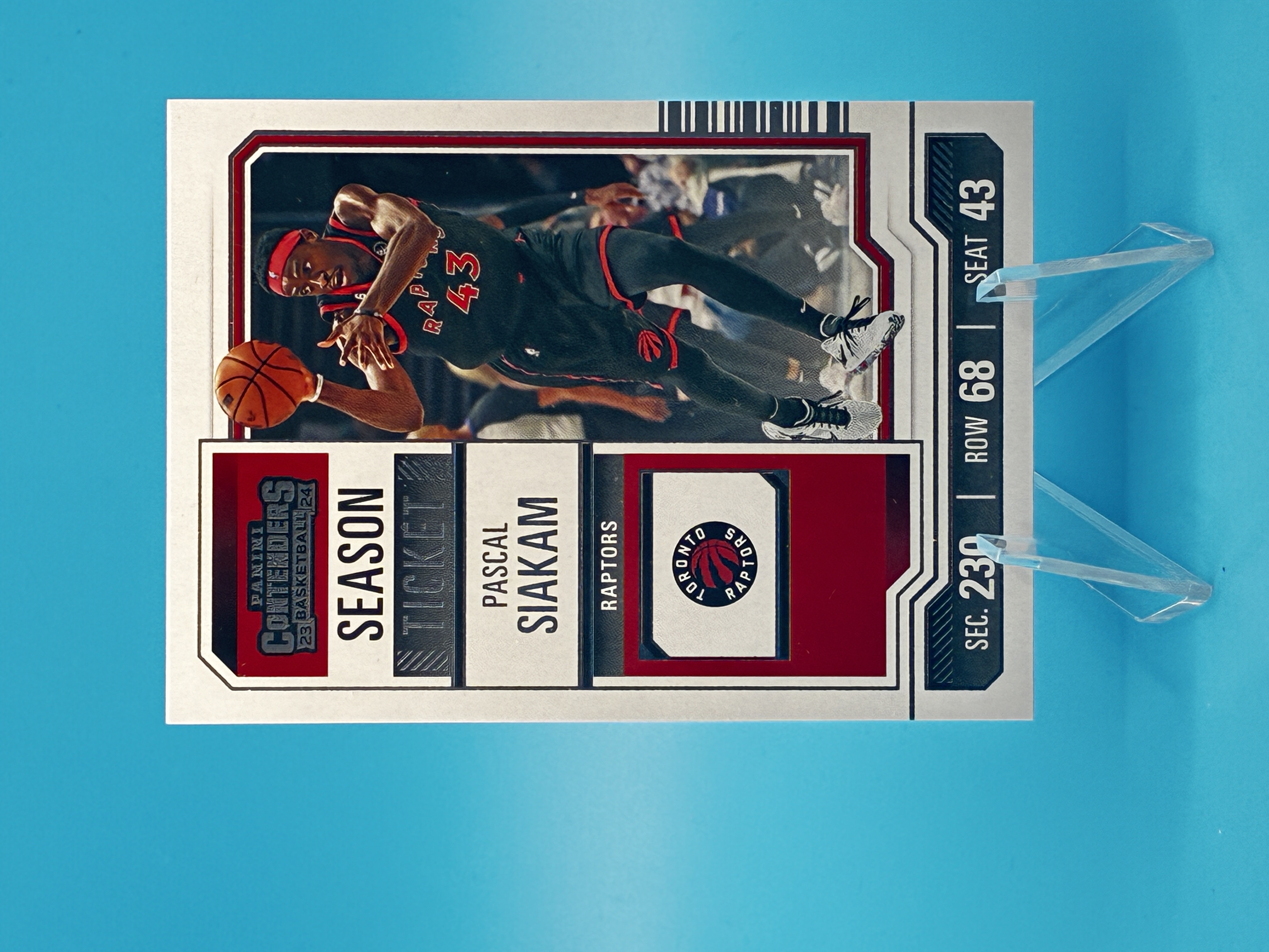 2023/2024 Panini Contenders Basketball Pascal Siakam Season Ticket #30 Toronto Raptors – Vorderseite