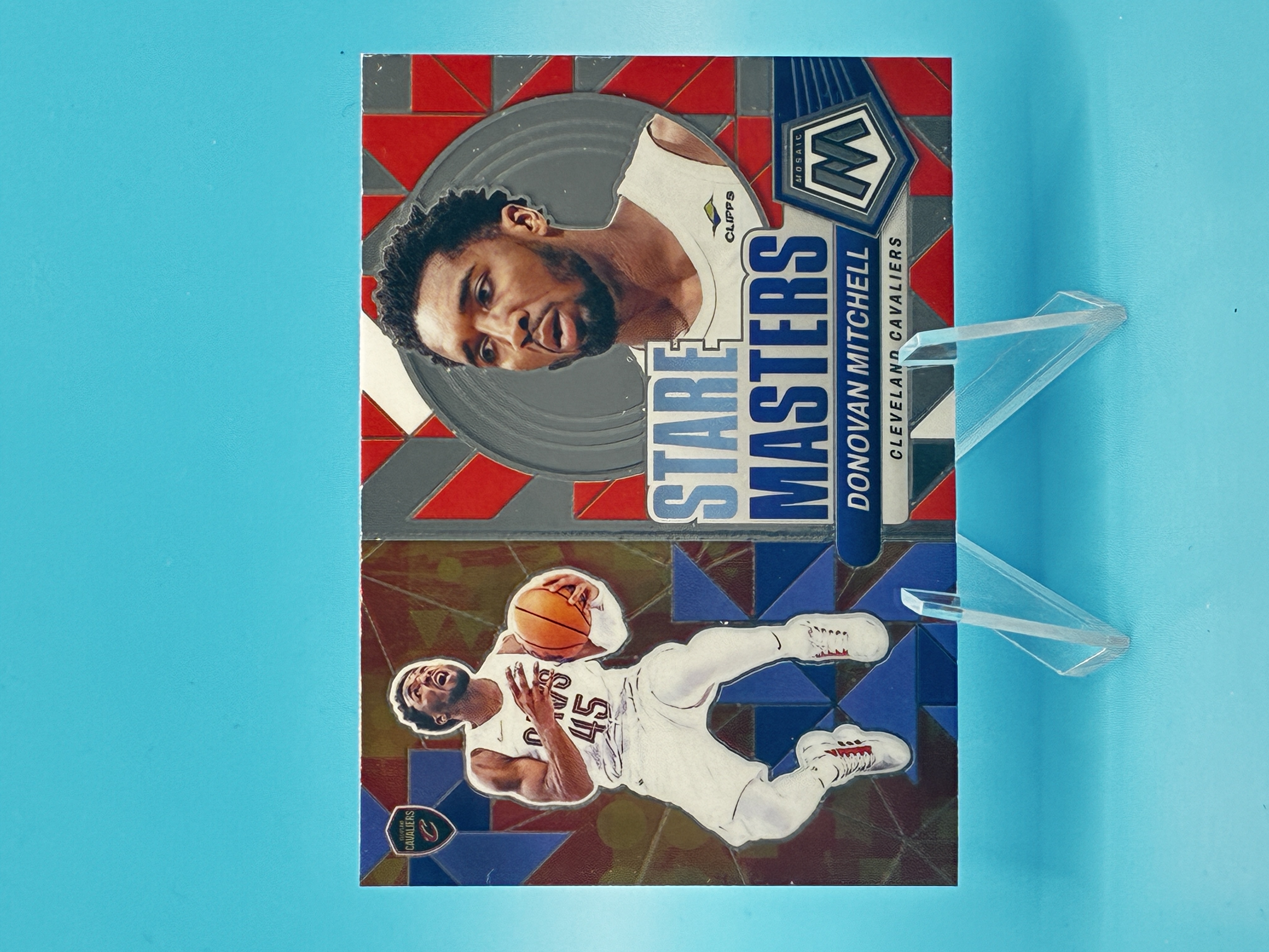2023/2024 Panini Mosaic Donovan Mitchell Stare Masters #5 Cleveland Cavaliers – Vorderseite