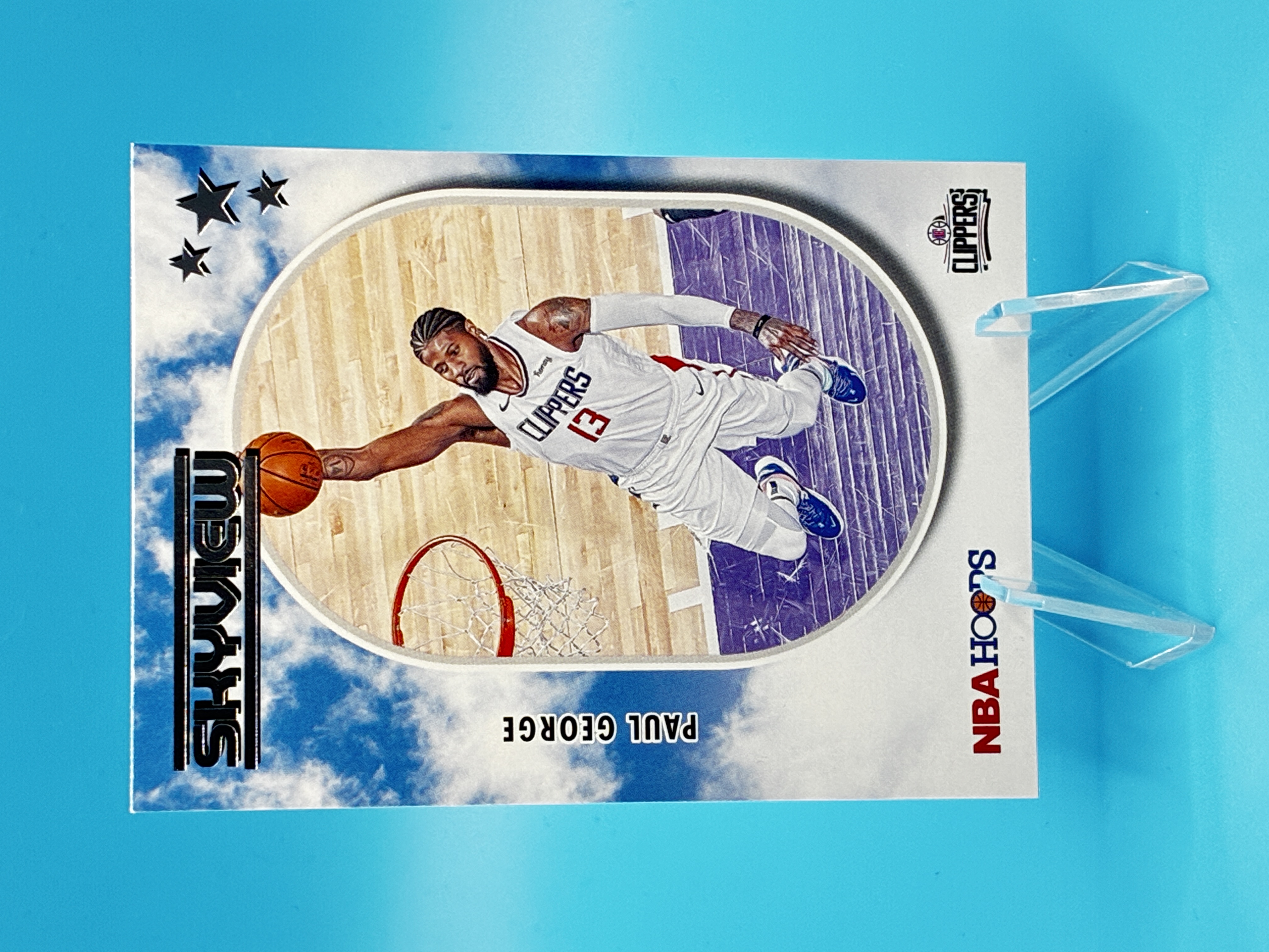 2021/2022 Panini Hoops Paul George Skyview #7 Los Angeles Clippers – Vorderseite