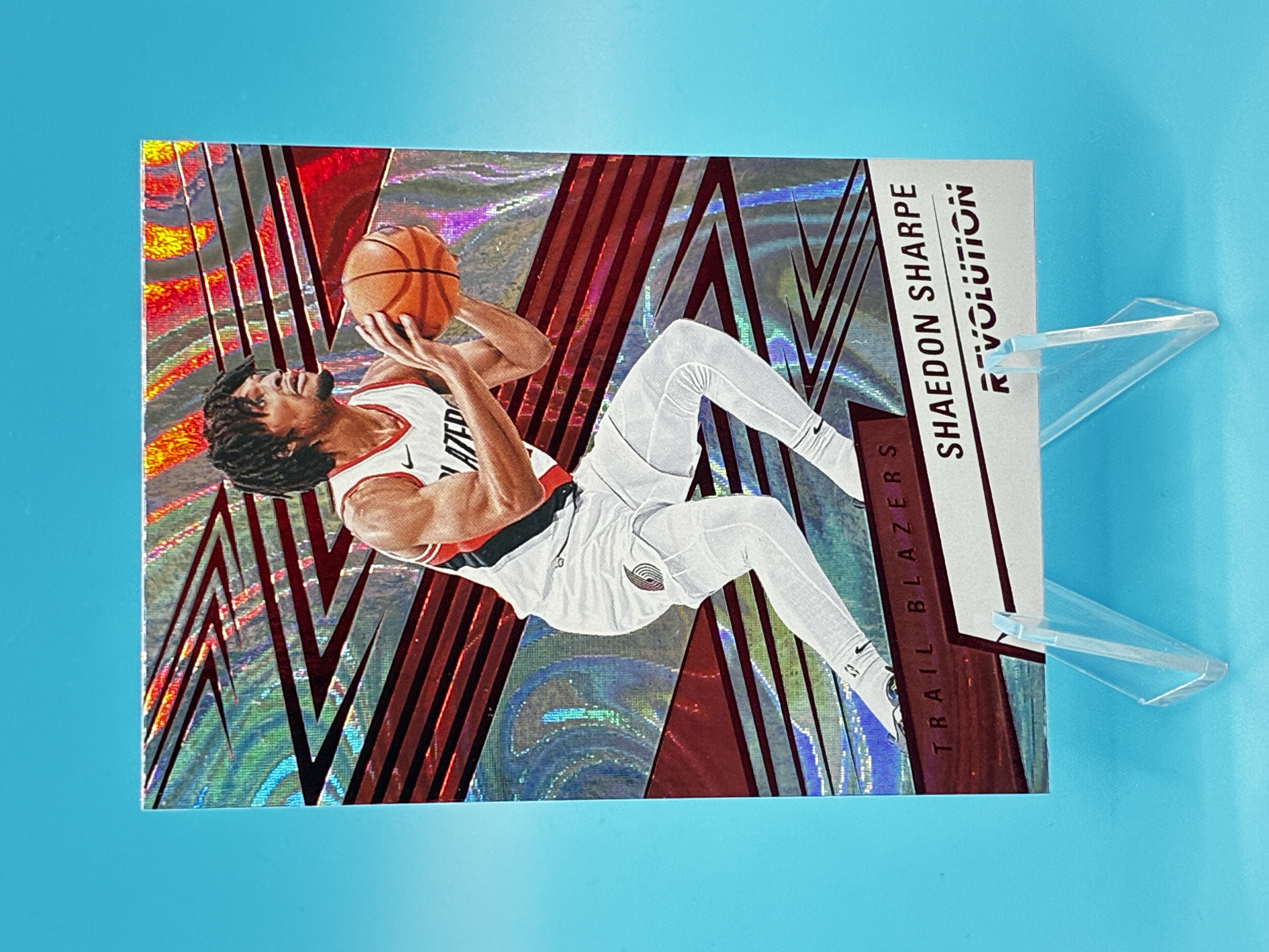 2024/2025 Panini Revolution Shaedon Sharpe Swirl #17 Portland Trail Blazers – Vorderseite