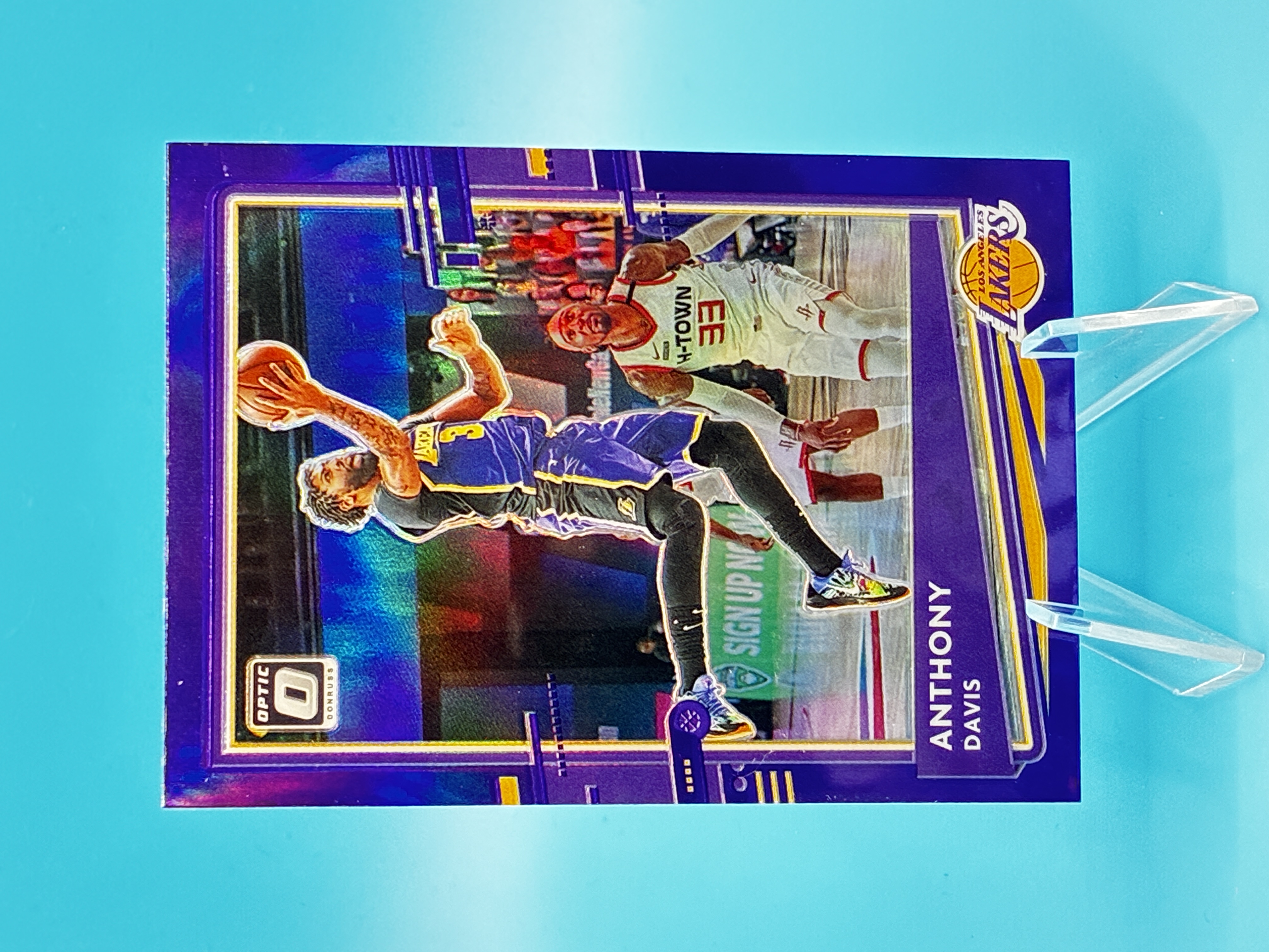 2020/2021 Panini Optic Anthony Davis Purple #42 Los Angeles Lakers – Vorderseite