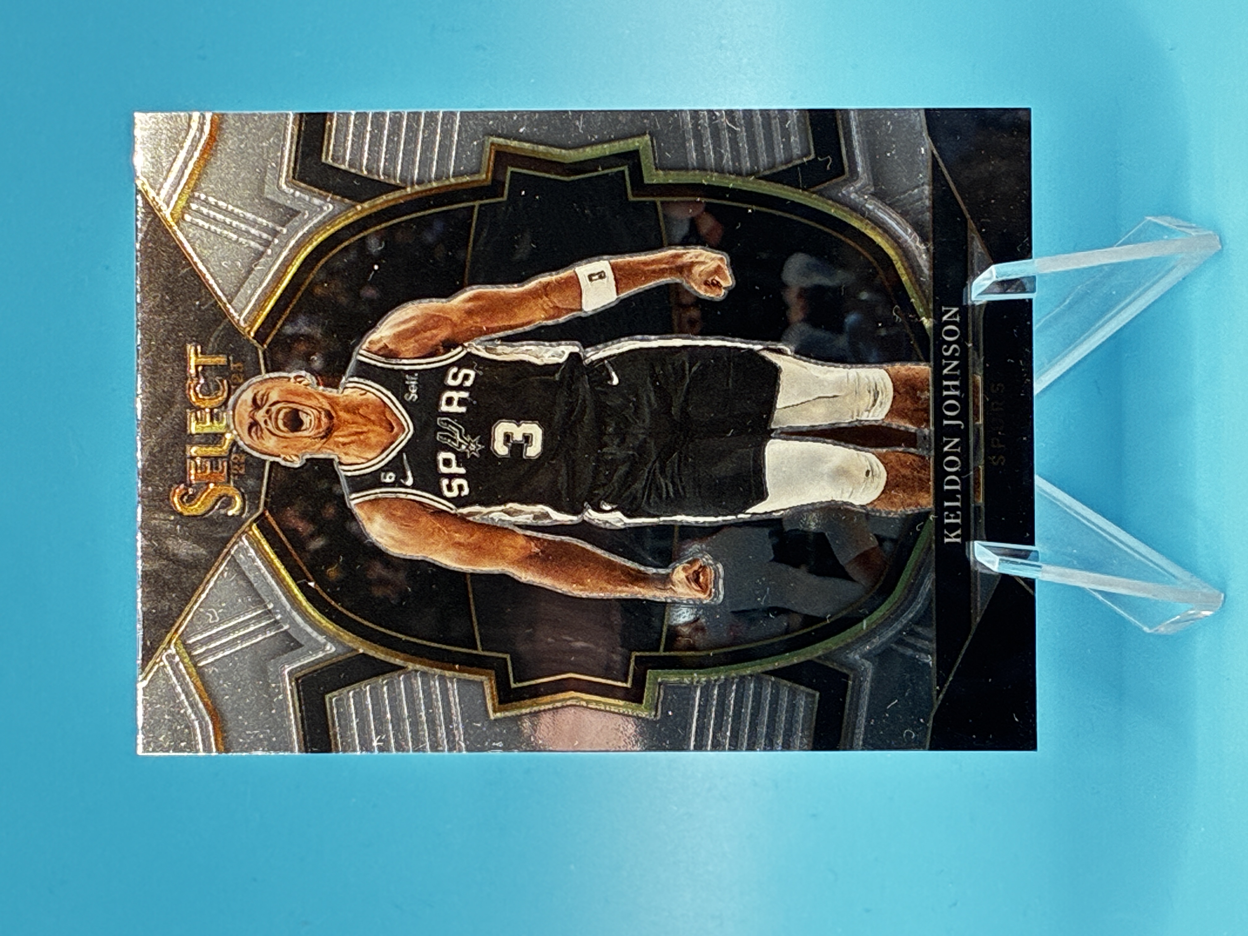 2022/2023 Panini Select Keldon Johnson Concourse #54 San Antonio Spurs – Vorderseite