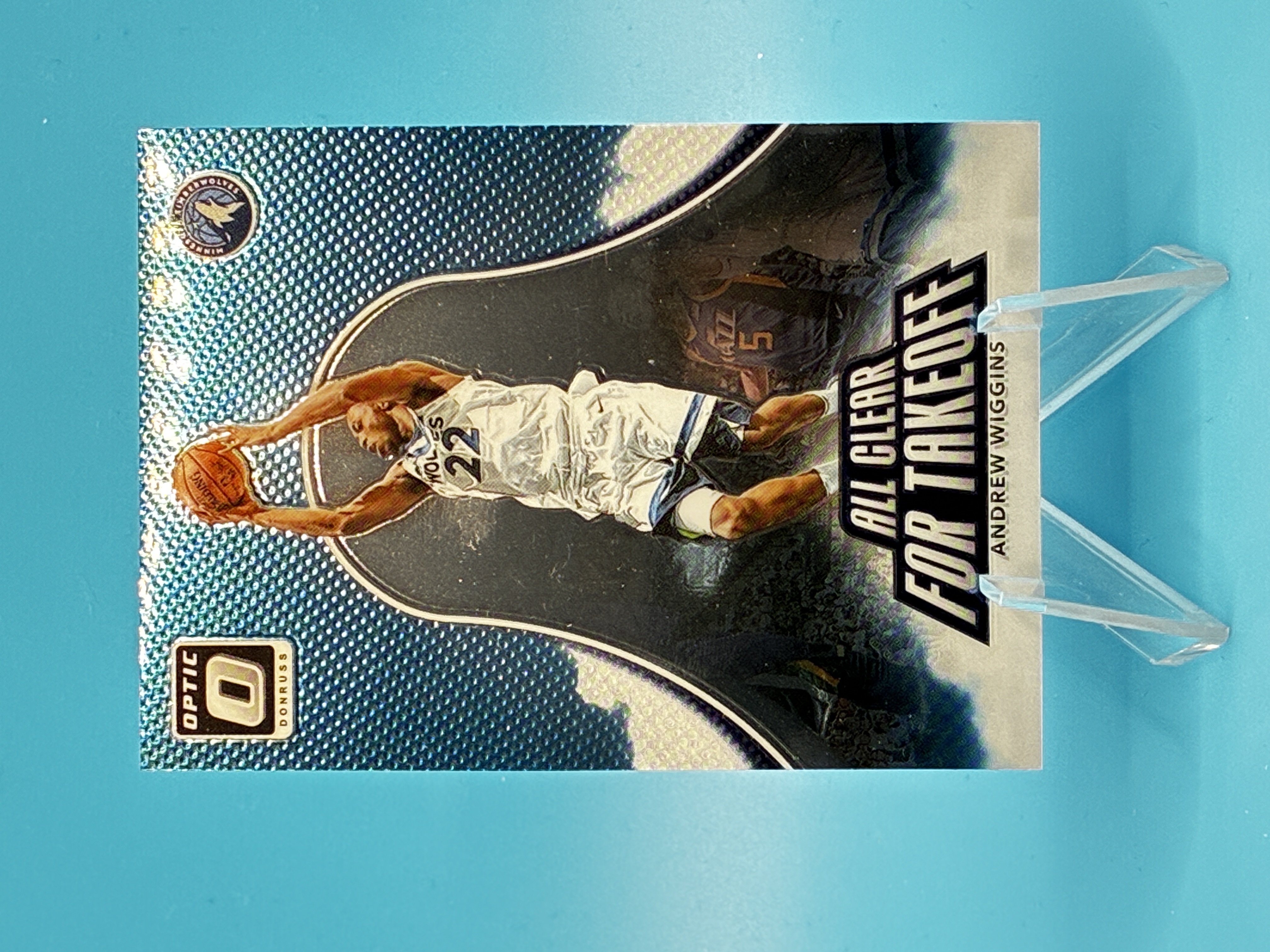 2017/2018 Panini Optic Andrew Wiggins All Clear for Takeoff #8 Minnesota Timberwolves – Vorderseite
