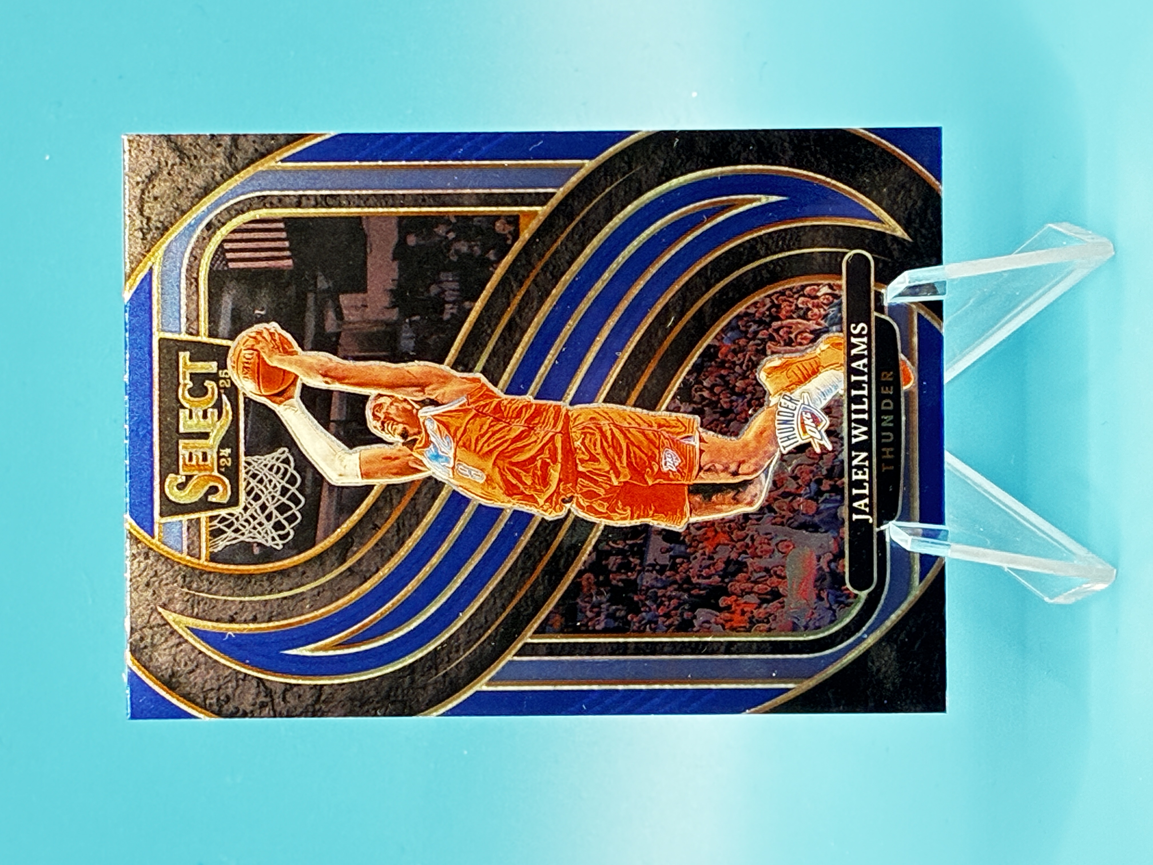 2024/2025 Panini Select Jalen Williams Blue Premier Level #124 Oklahoma City Thunder – Vorderseite