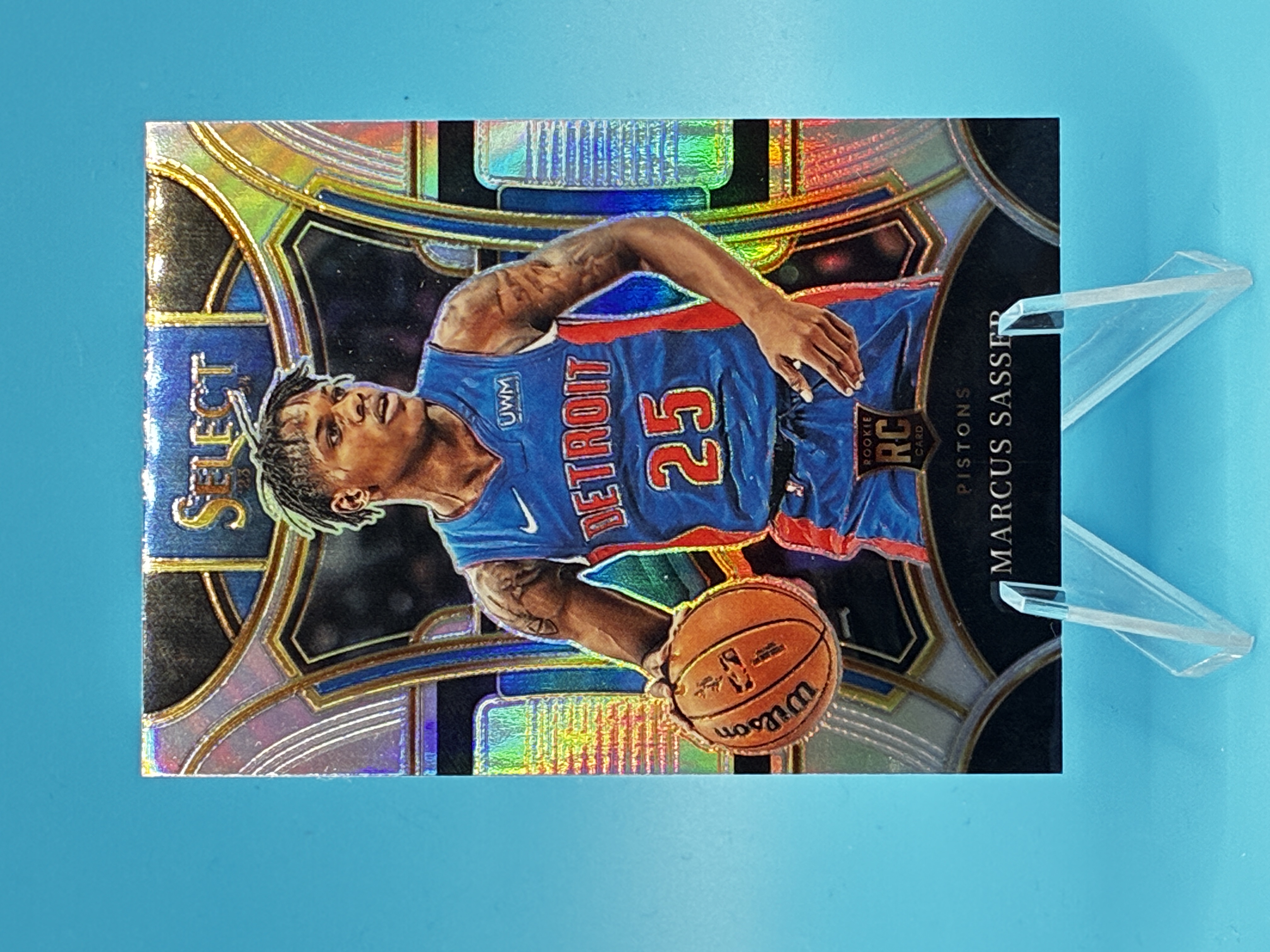2023/2024 Panini Select Marcus Sasser Silver Mezzanine #303 Detroit Pistons – Vorderseite