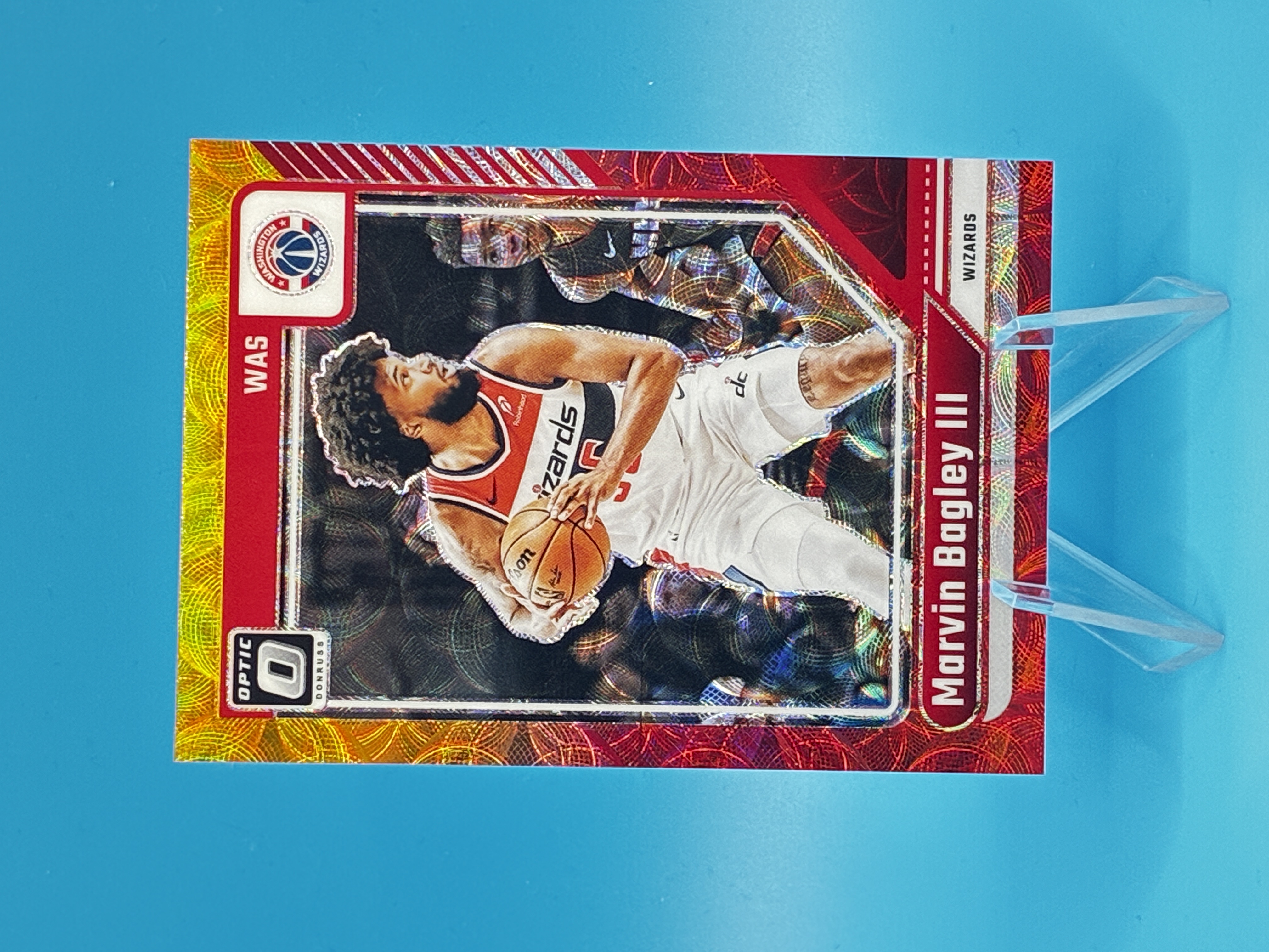 2024/2025 Panini Optic Marvin Bagley III Red Yellow Choice 80/99 #43 Washington Wizards – Vorderseite