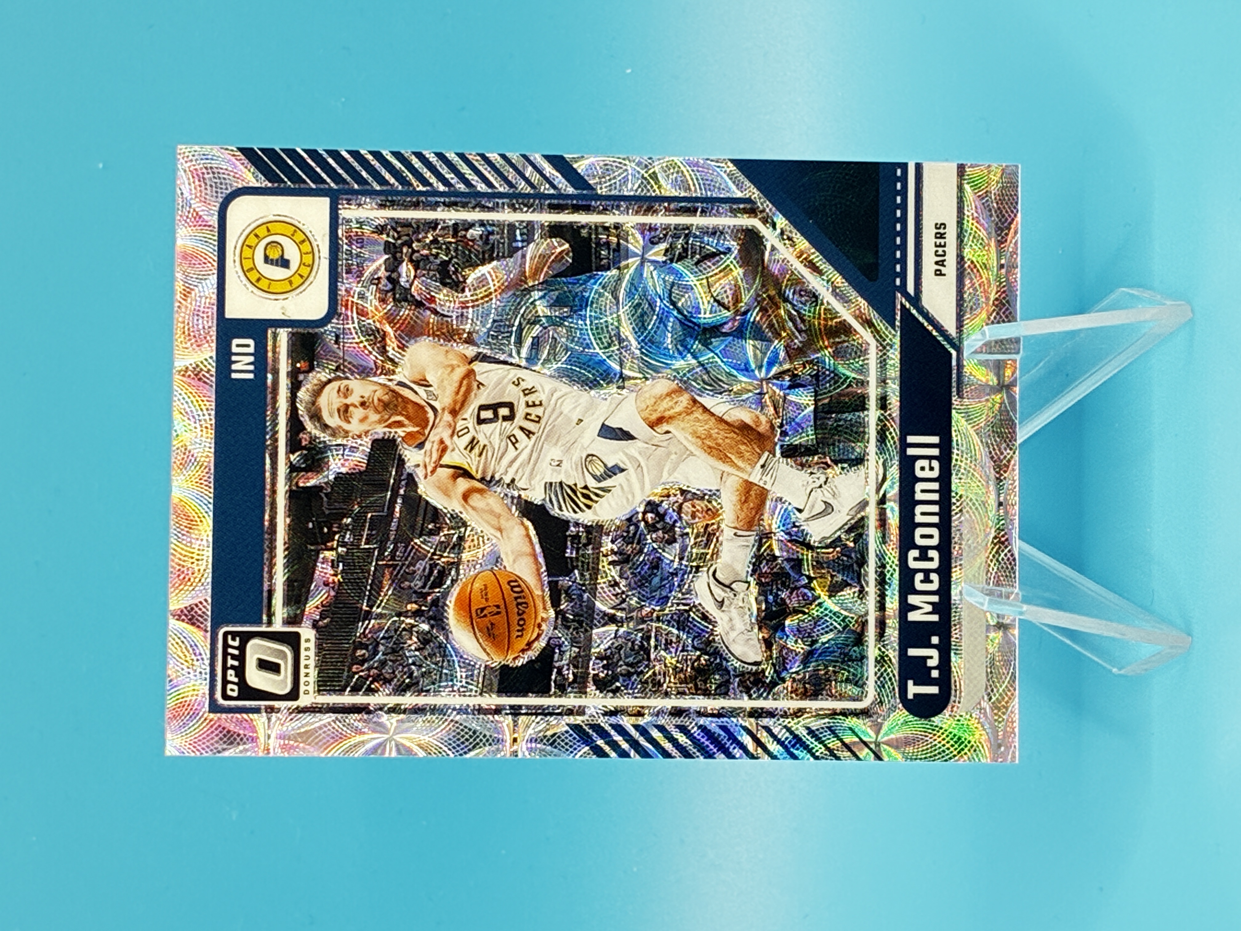 2024/2025 Panini Optic T.J. McConnell Choice 220/249 #67 Indiana Pacers – Vorderseite