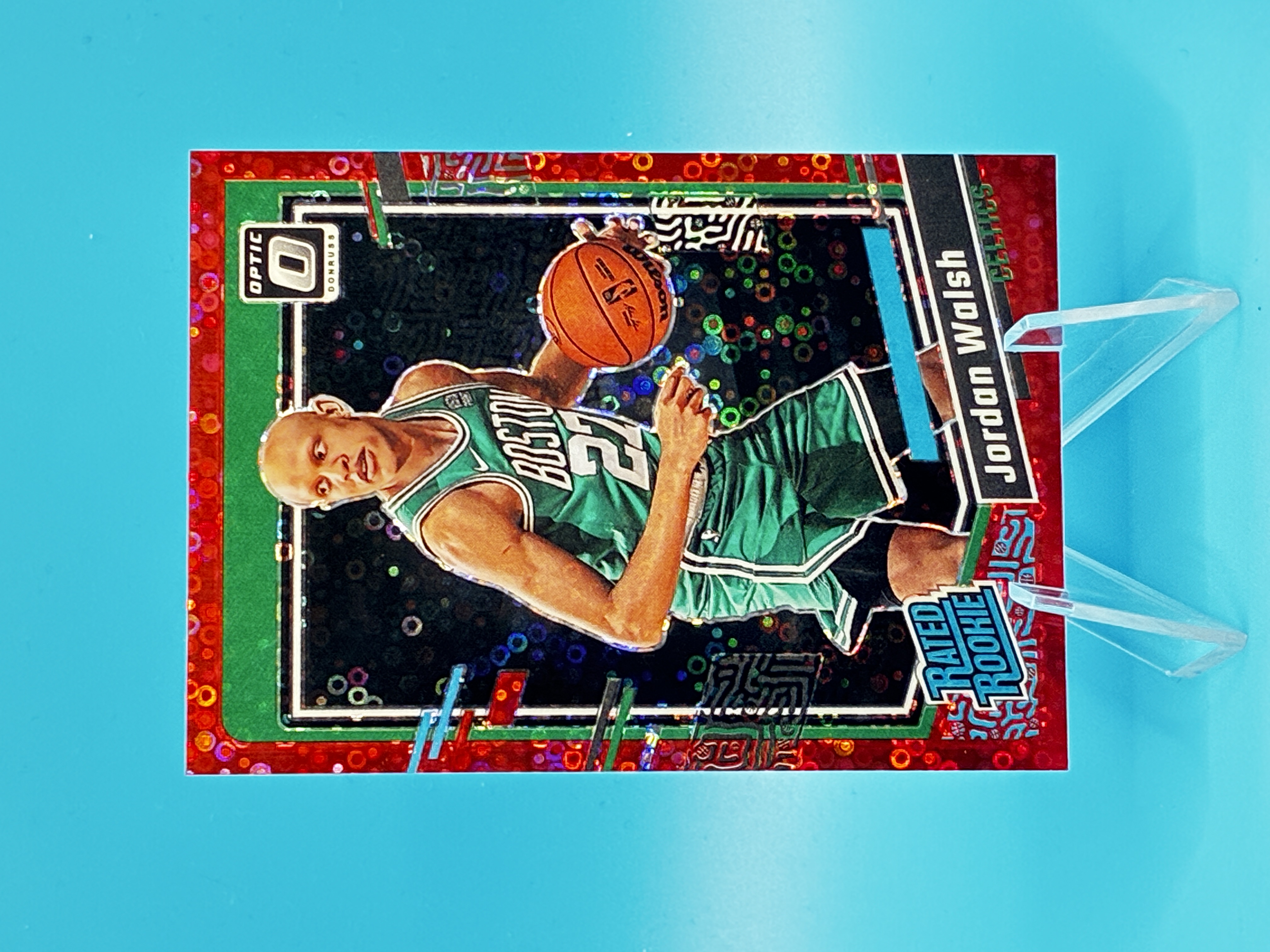 2023/2024 Panini Optic Jordan Walsh Red Disco 24/75 #227 Boston Celtics – Vorderseite