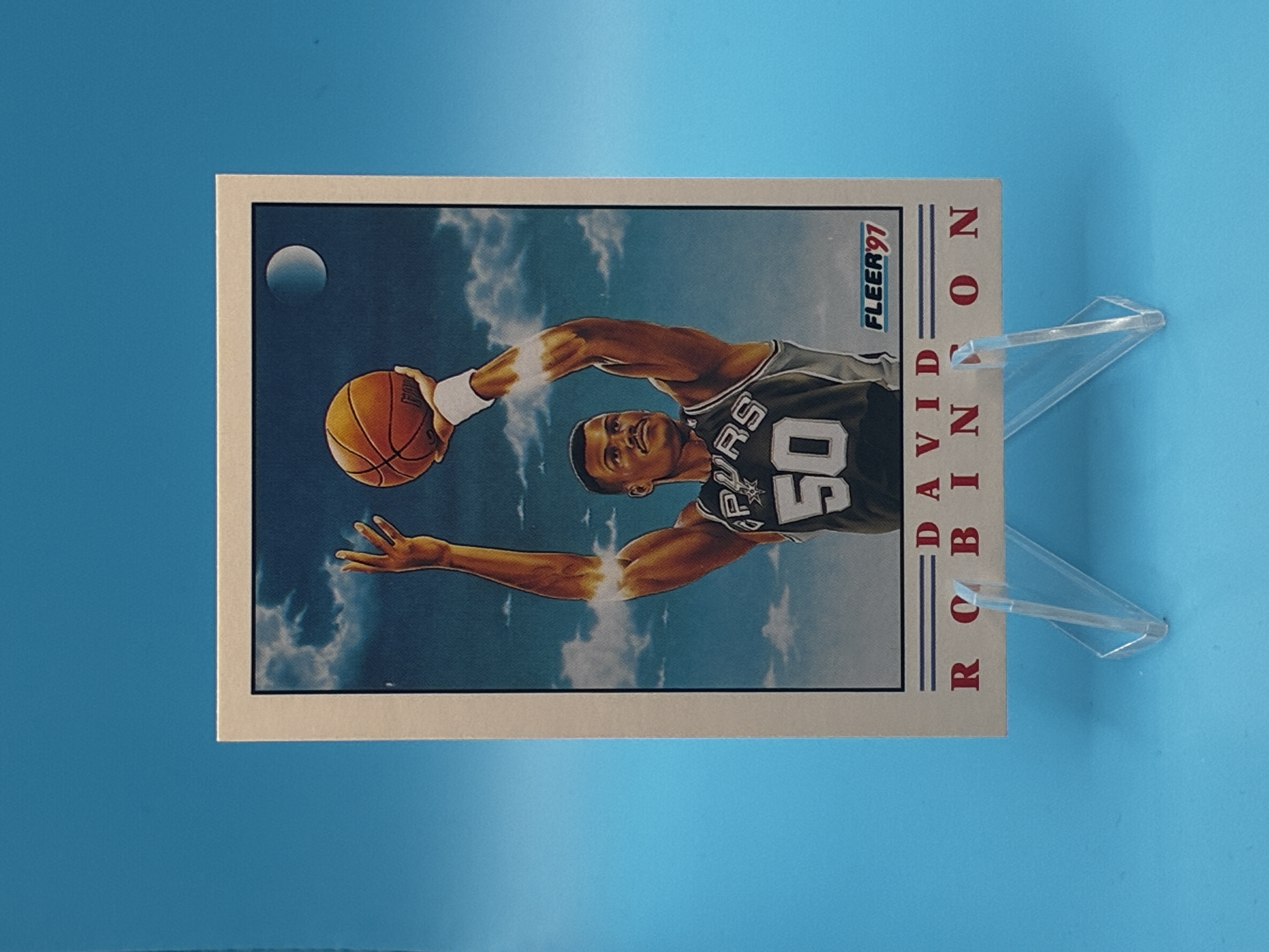 1991 Fleer Fleer David Robinson Pro-Visions #1 San Antonio Spurs – Vorderseite