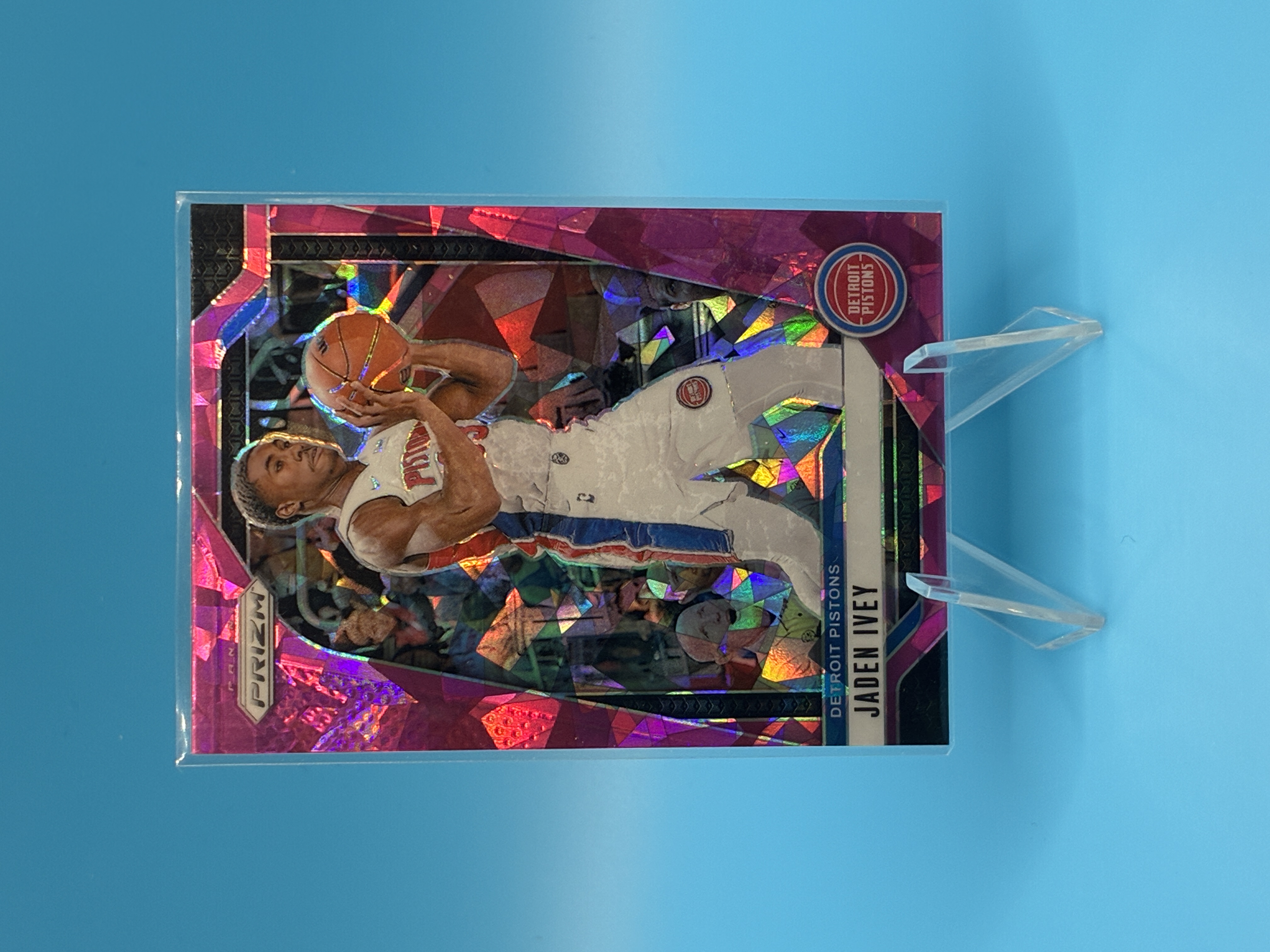 2024/2025 Panini Prizm Jaden Ivey Pink Ice #194 Detroit Pistons – Vorderseite