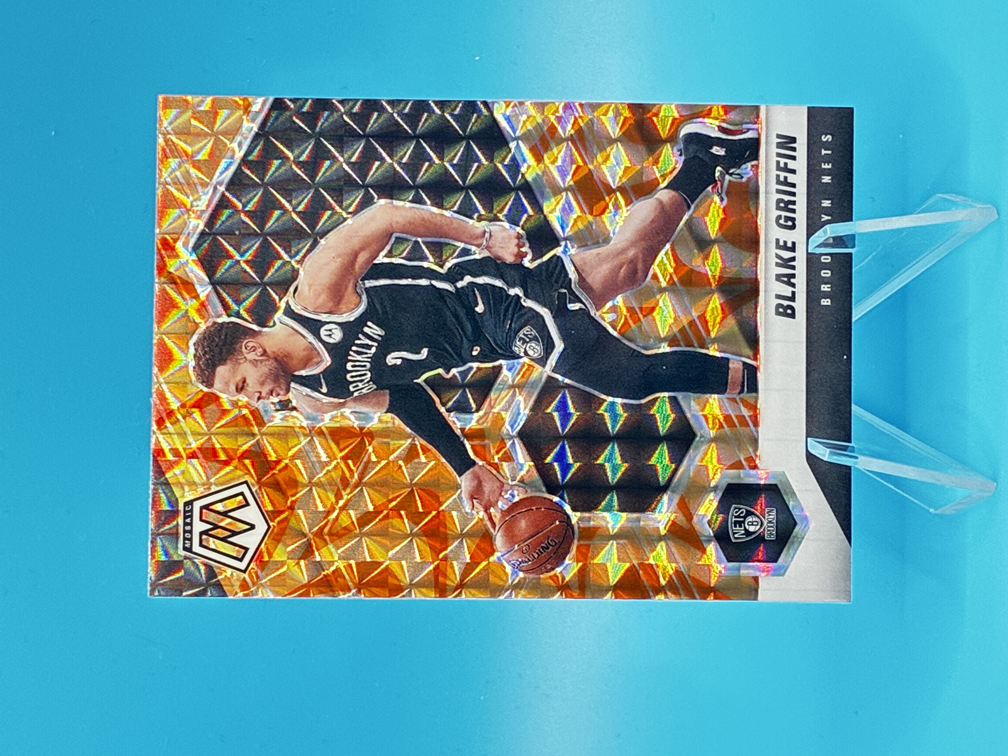 2020/2021 Panini Mosaic Blake Griffin Orange Reactive #77 Brooklyn Nets – Vorderseite
