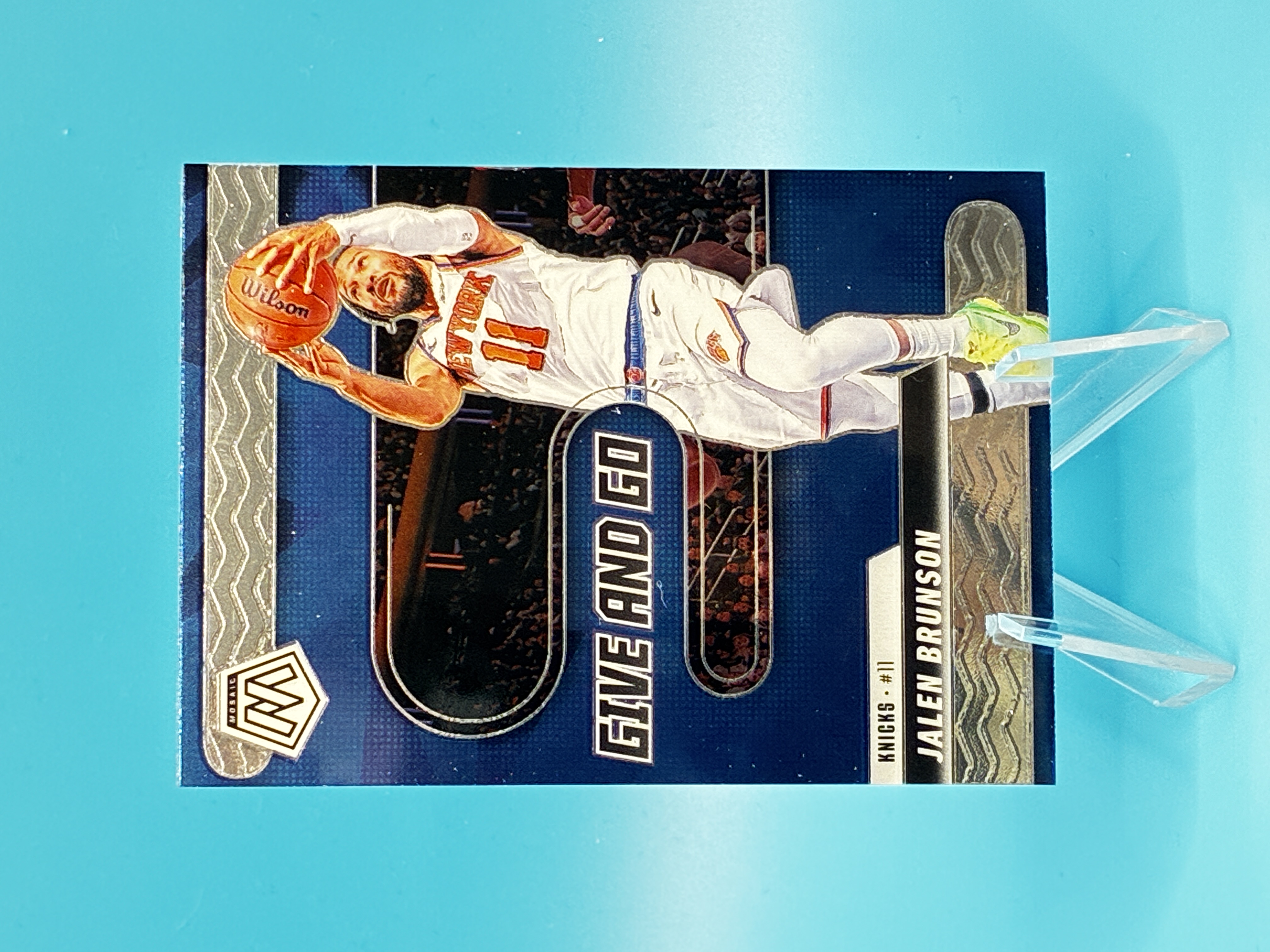 2024/2025 Panini Mosaic Jalen Brunson Give and Go #11 New York Knicks – Vorderseite